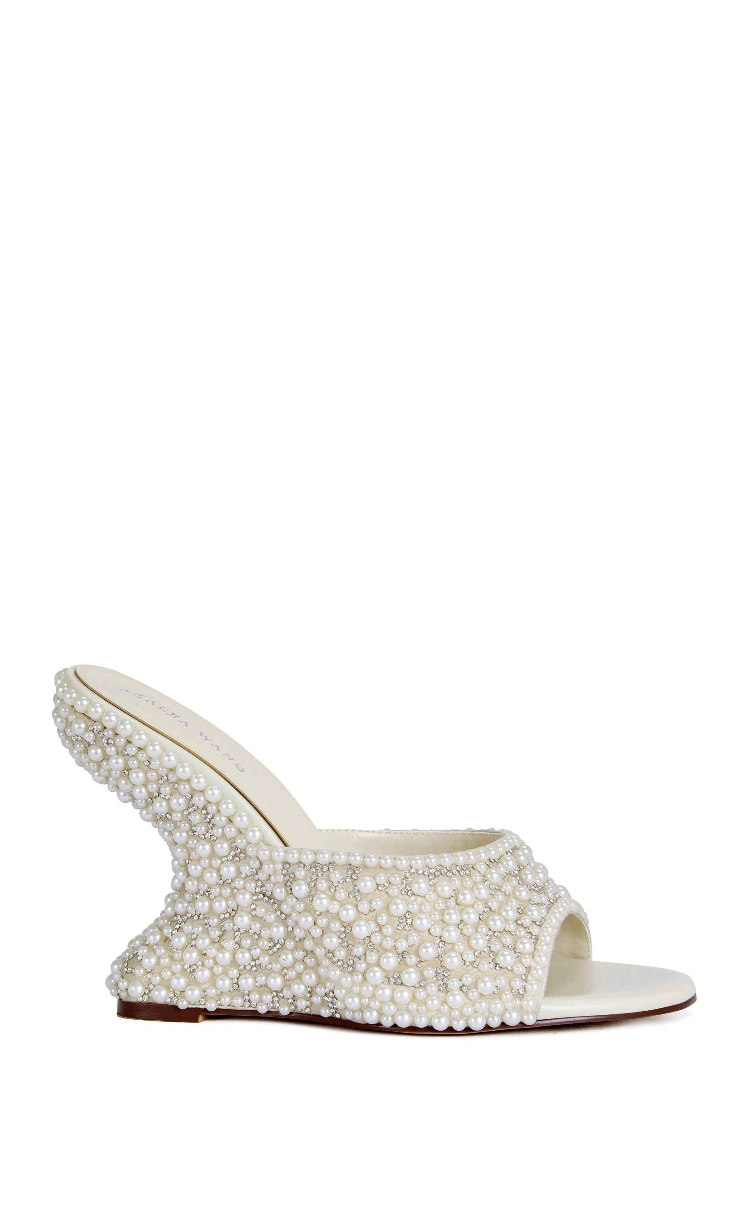 AARALYN-IVORY PEARL WEDGE SANDAL