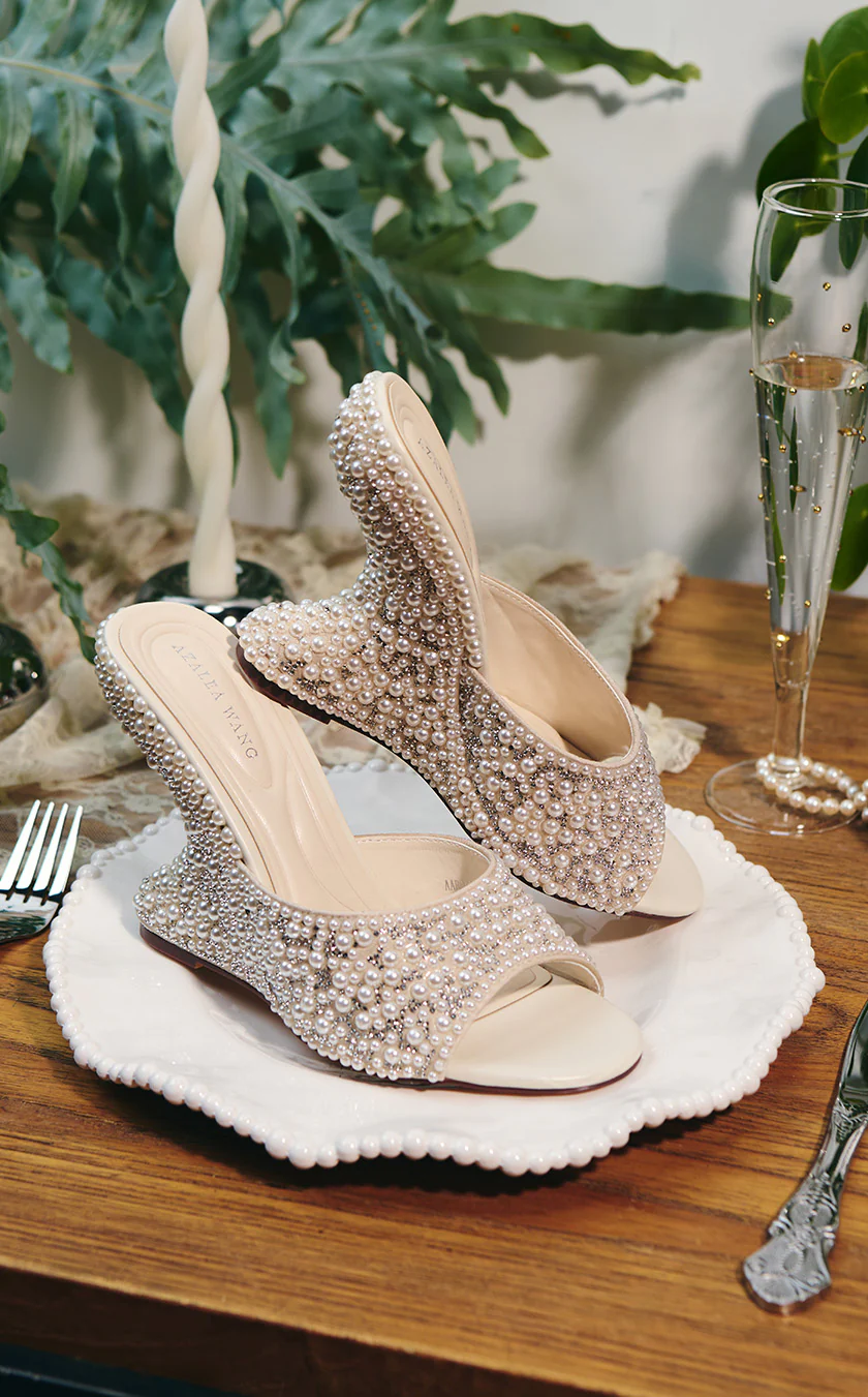 AARALYN-IVORY PEARL WEDGE SANDAL - Image 7