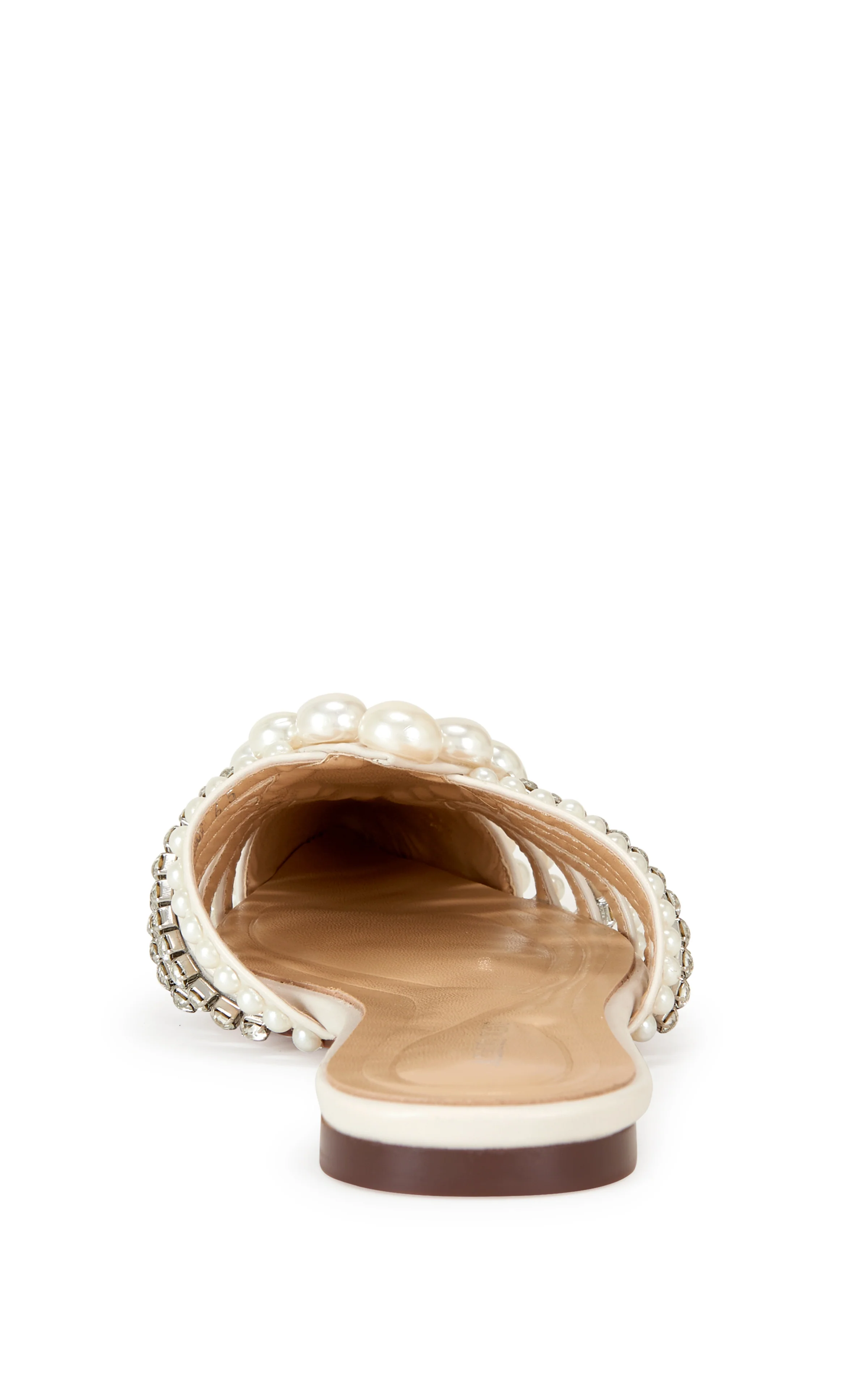 ADALINE-BONE PEARL POINTED TOE FLAT - Image 3