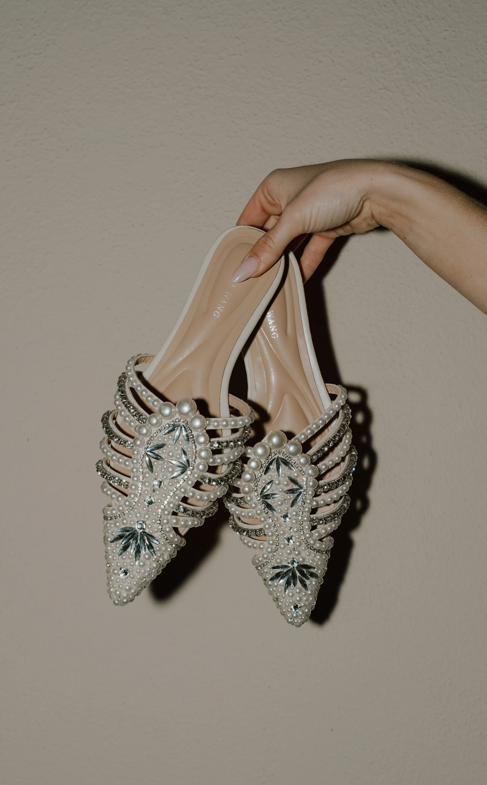 ADALINE-BONE PEARL POINTED TOE FLAT - Image 6