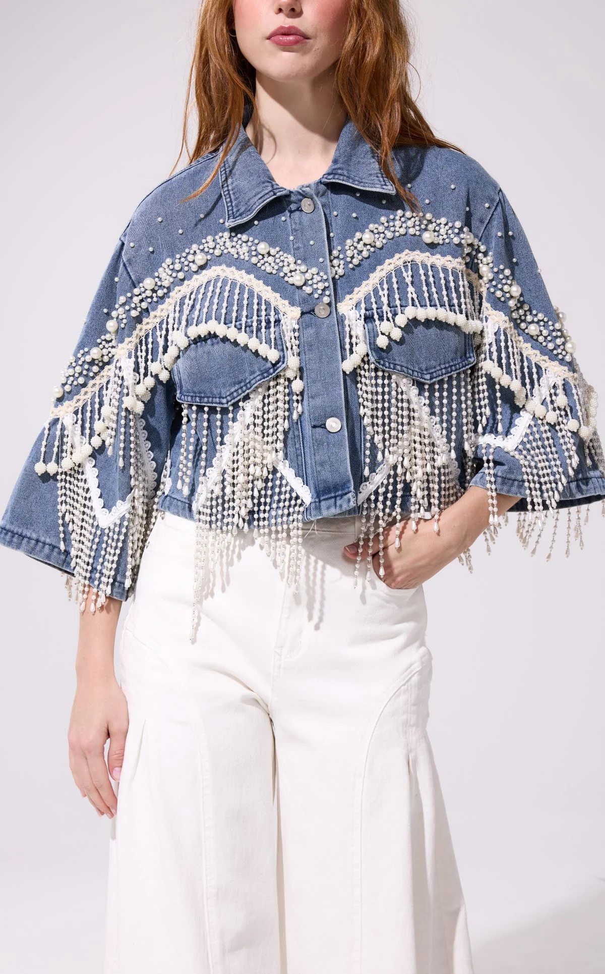 ADELYNNE-DENIM PEARL JACKET - Image 5