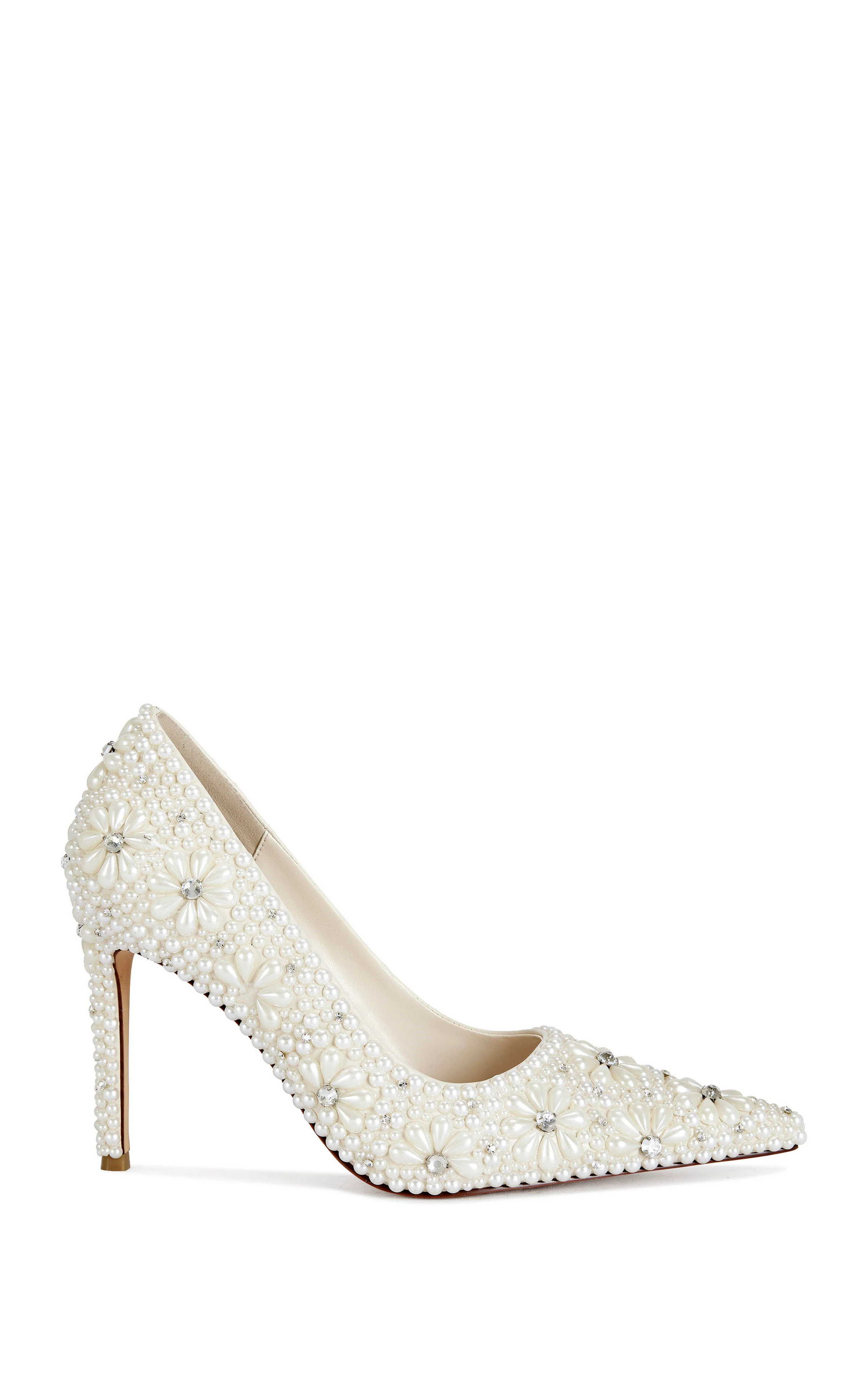 ADRIA-IVORY PEARL STILETTO PUMP