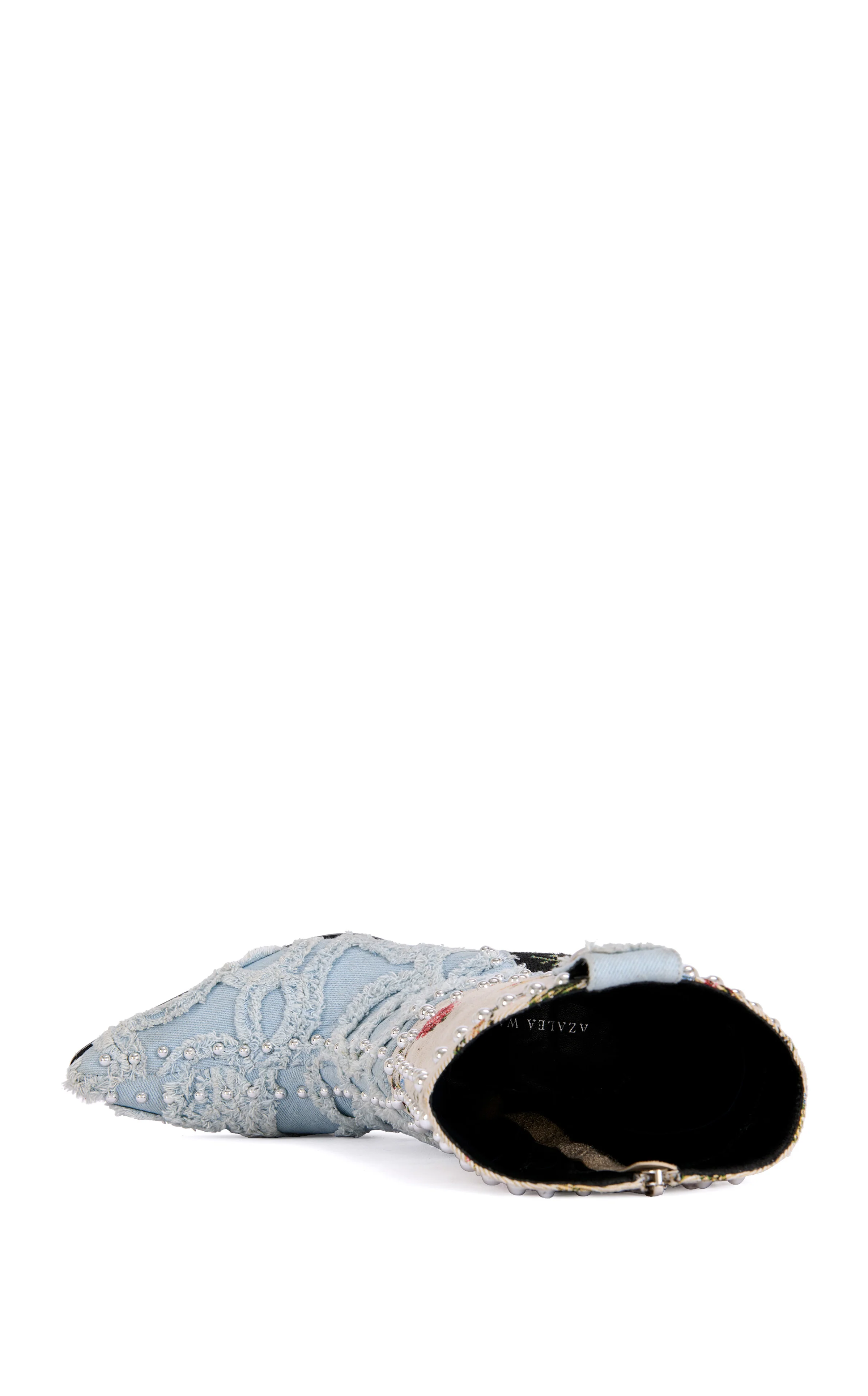 AKARI-DENIMMULTI PATCHWORK WESTERN BOOTIE - Image 4