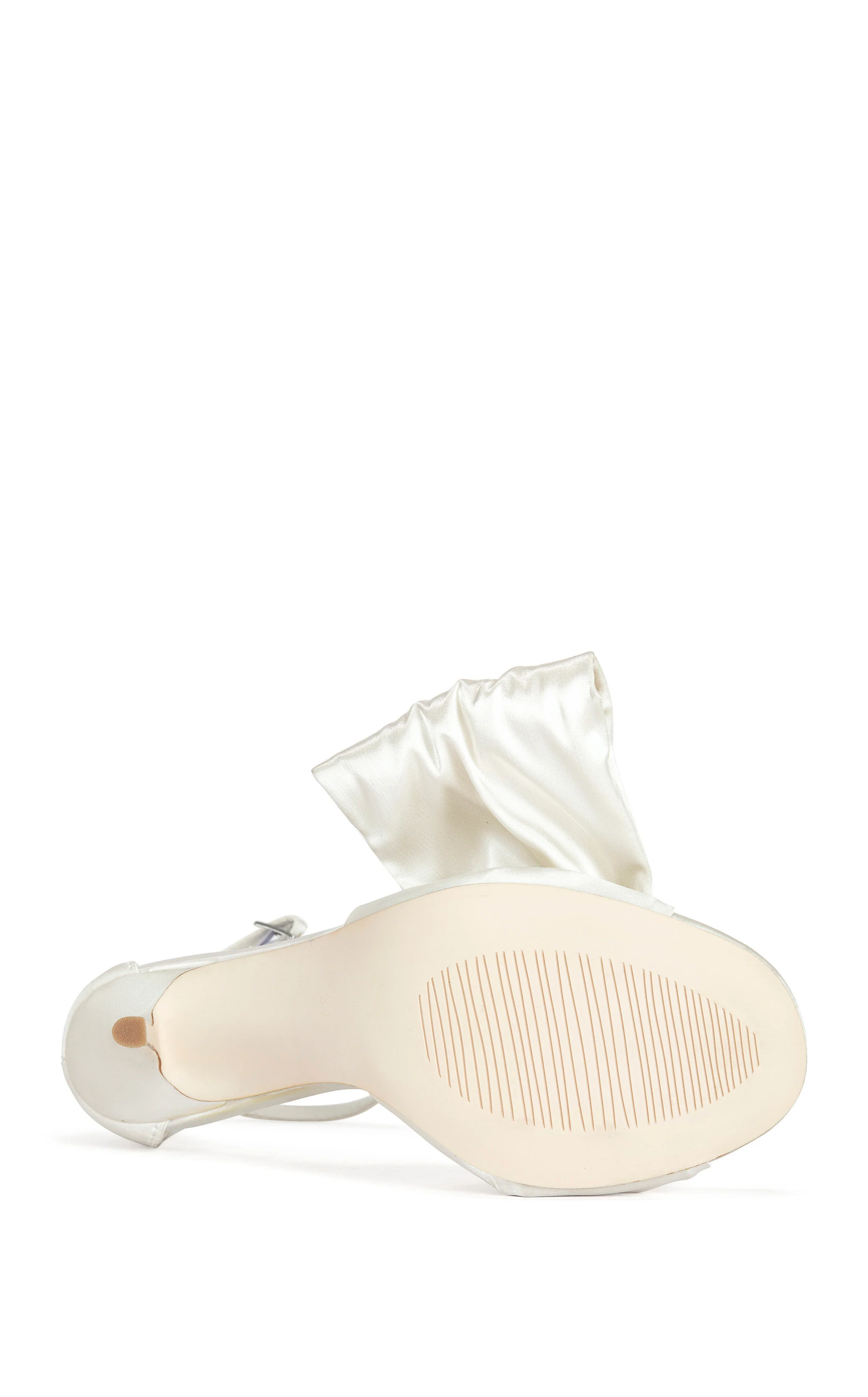 ALBENA-IVORY SATIN BOW STILETTO SANDAL - Image 6
