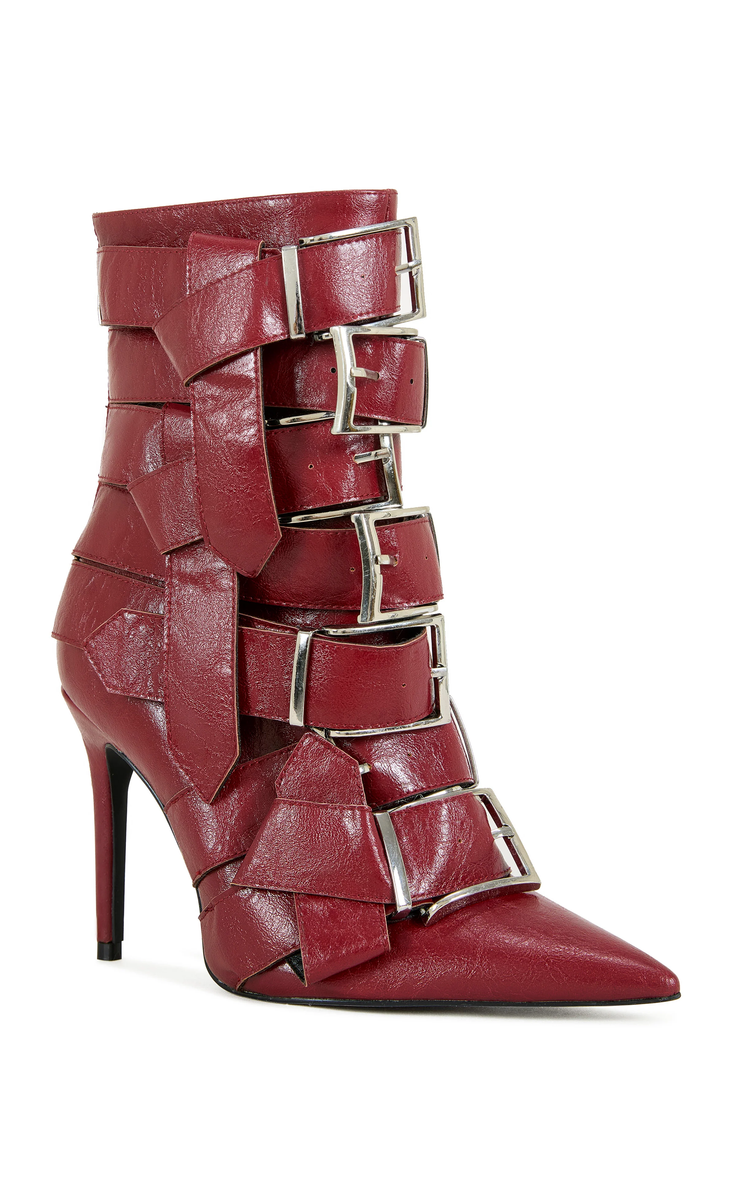 ALCETAS-RED STILETTO BOOTIE - Image 2