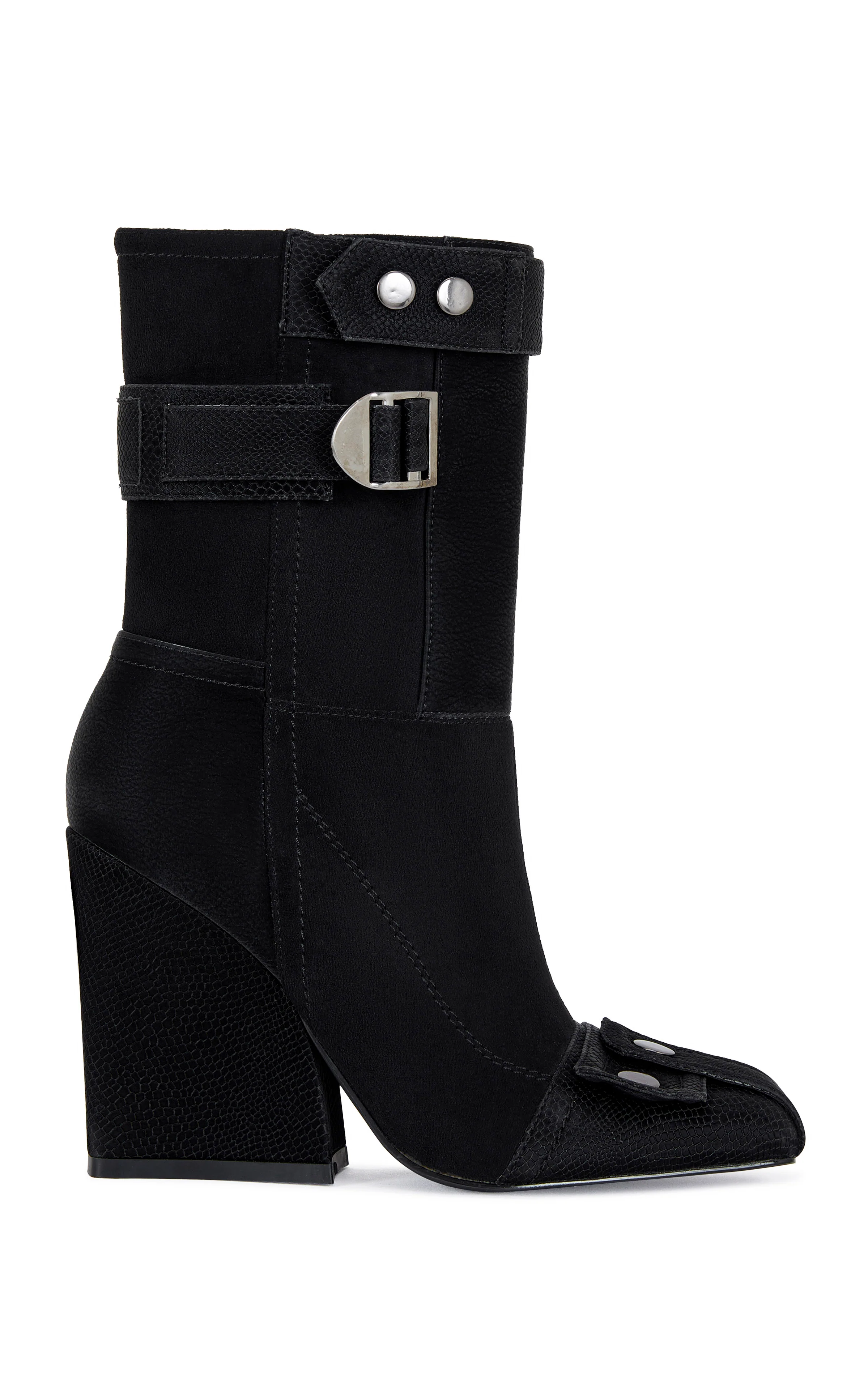 ALLONA-BLACK HEELED BOOTIE