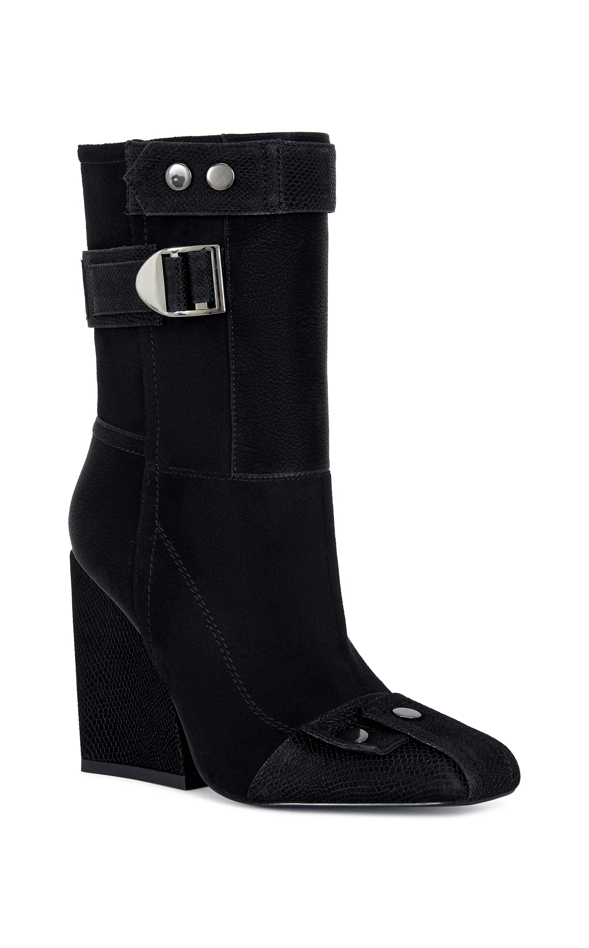 ALLONA-BLACK HEELED BOOTIE - Image 2