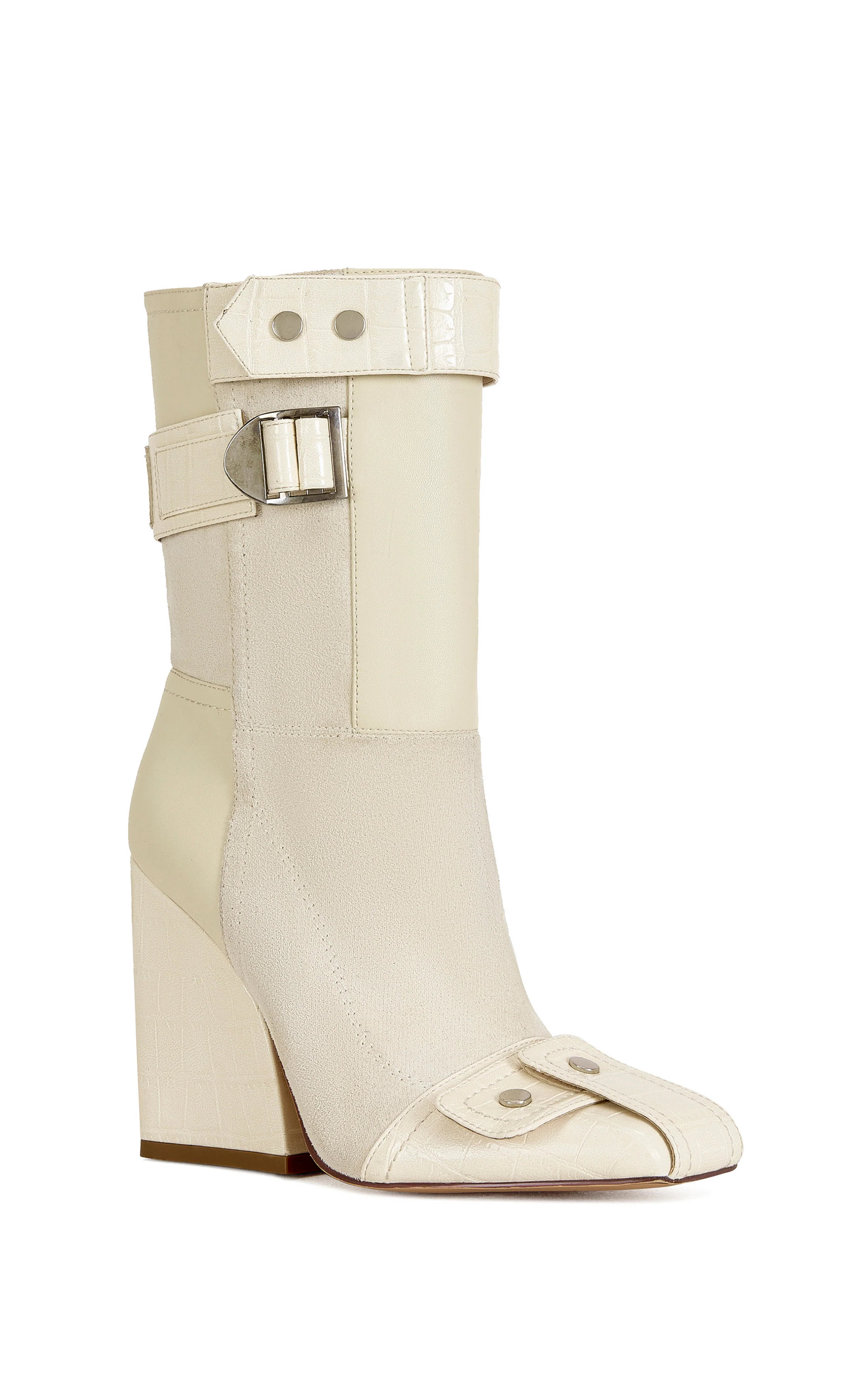 ALLONA-BONE BLOCK HEELED BOOTIE - Image 3