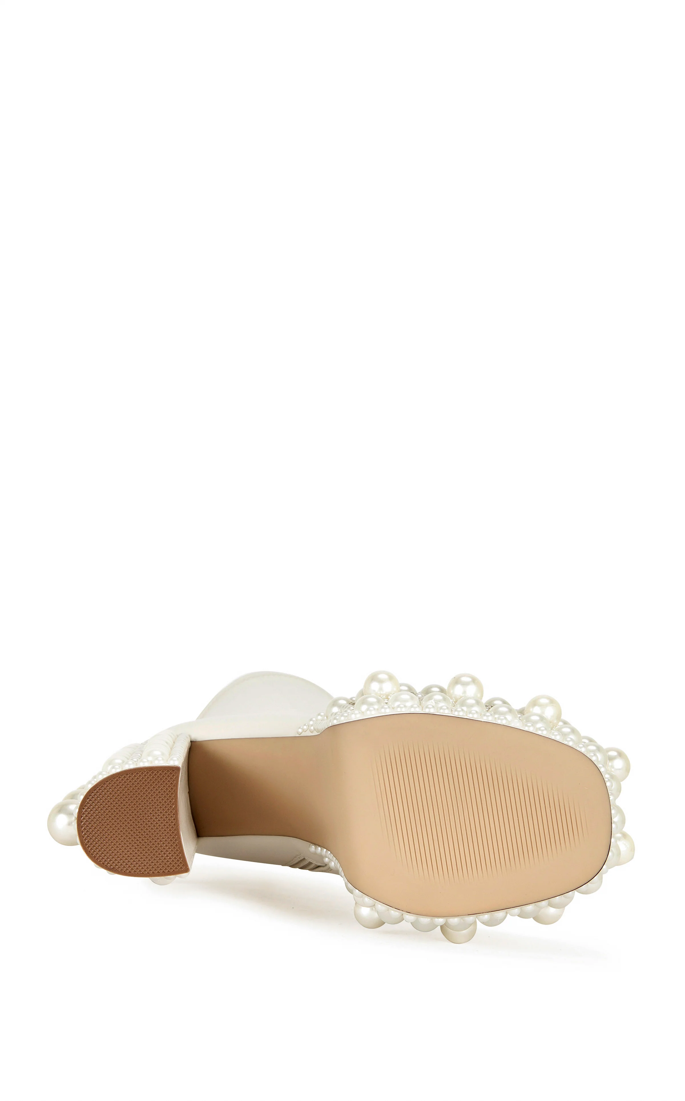 ANTARIS-BEIGE PEARL PLATFORM BOOTIE - Image 5