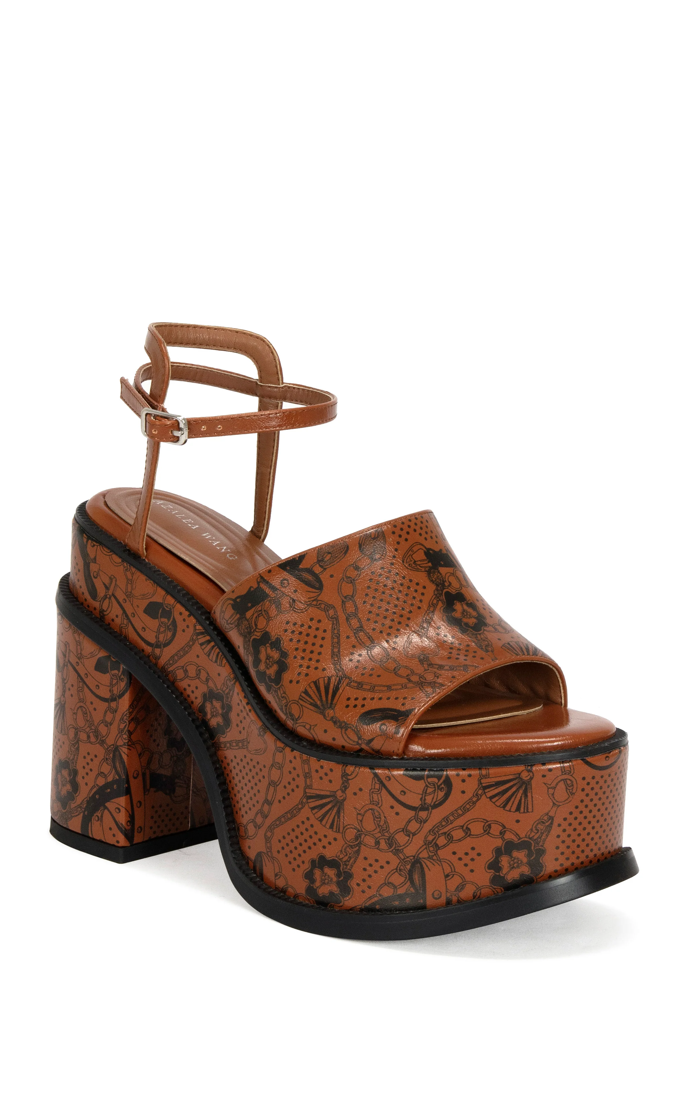 ANTHELMINE-COGNAC PLATFORM SANDAL - Image 2