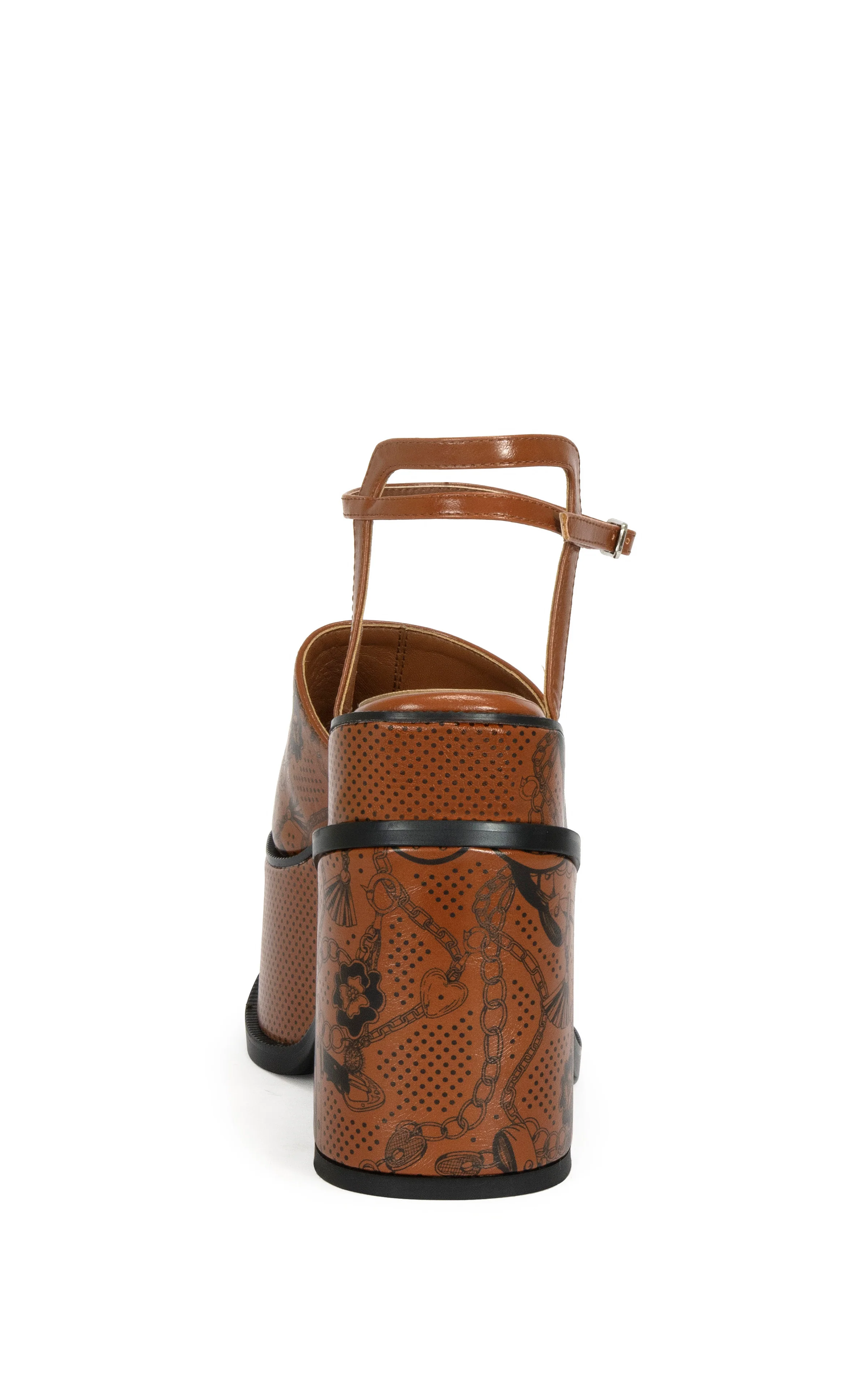 ANTHELMINE-COGNAC PLATFORM SANDAL - Image 3