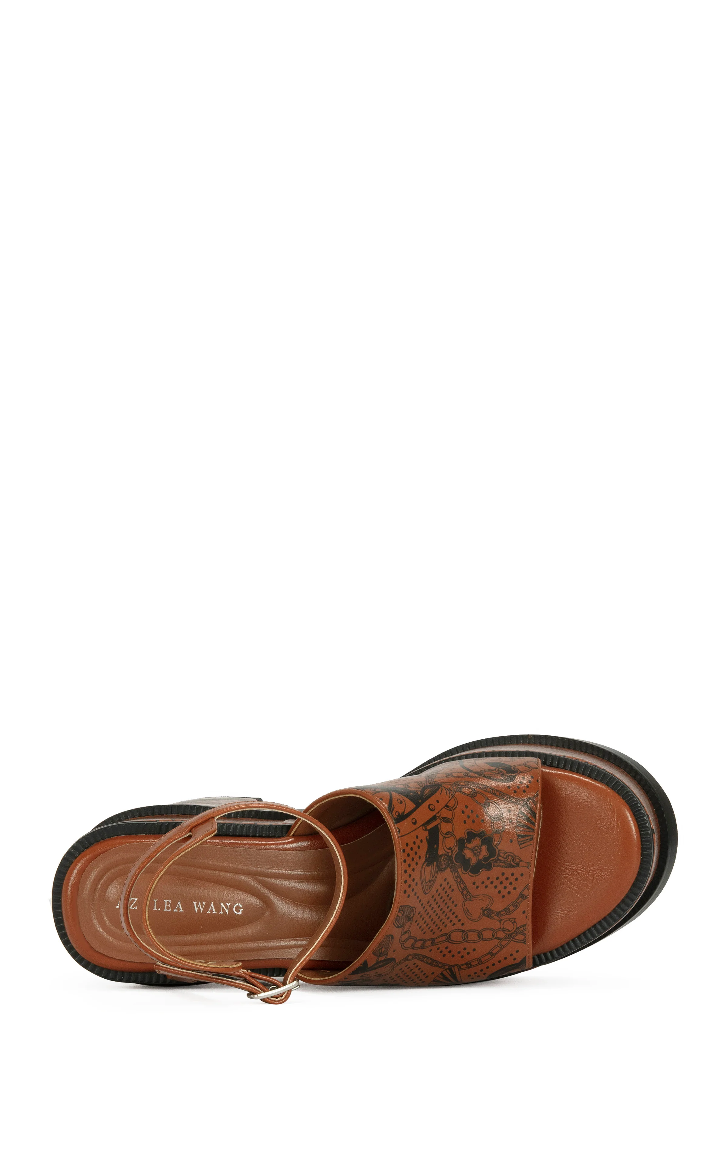 ANTHELMINE-COGNAC PLATFORM SANDAL - Image 4