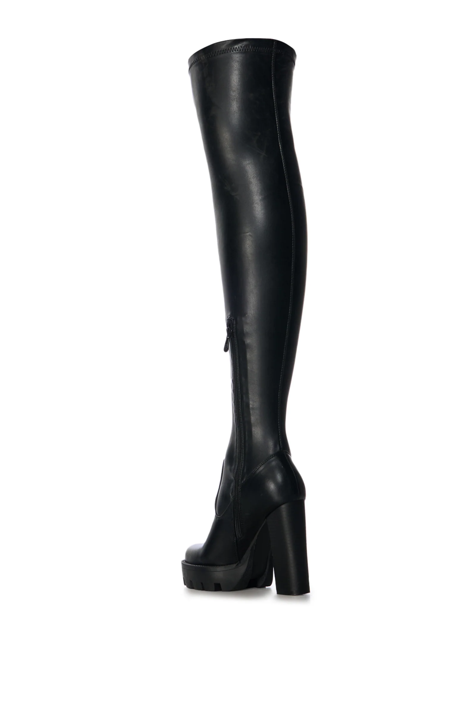 ASHLAND-BLACK 4 WAY STRETCH PLATFORM BOOT - Image 3