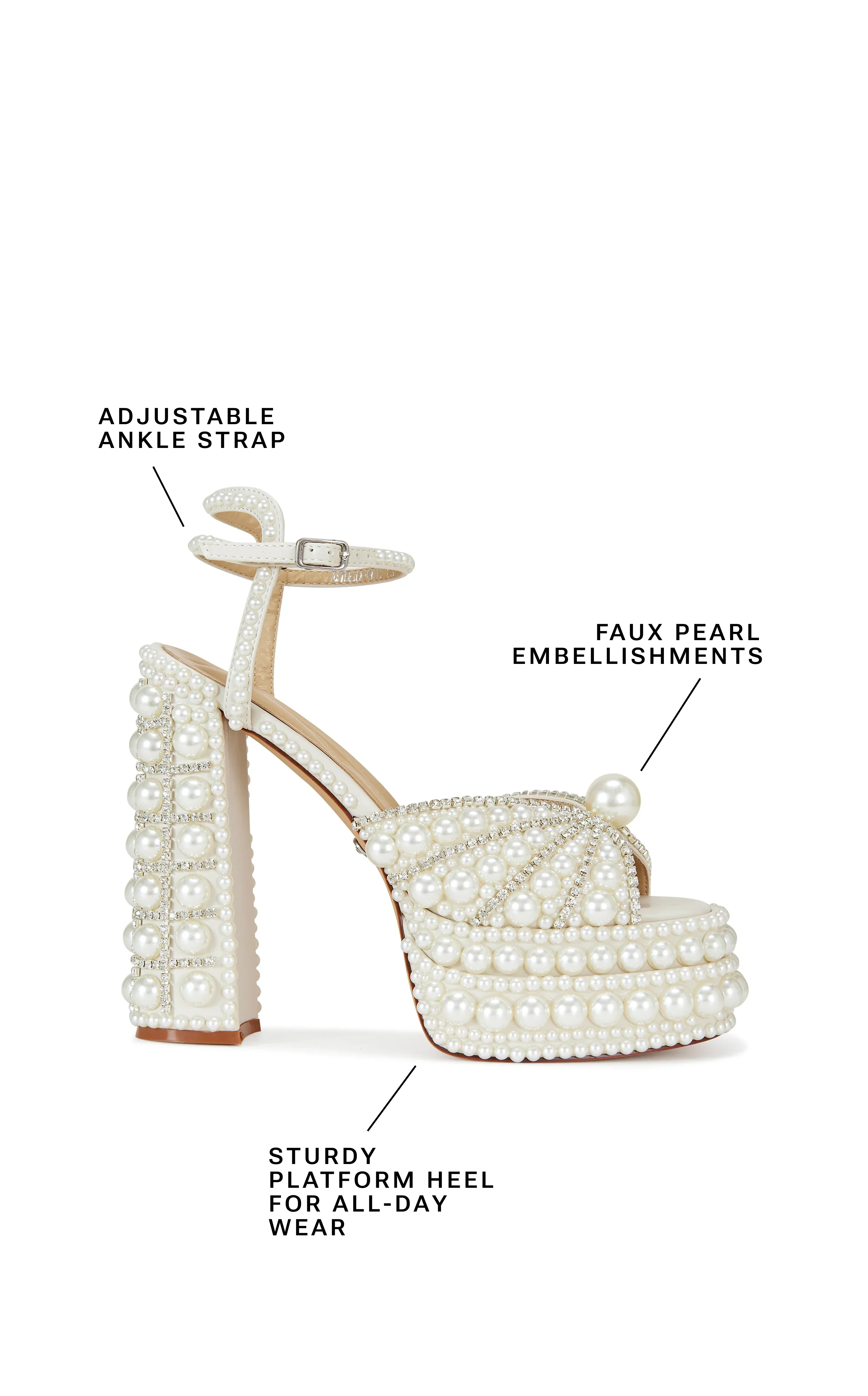ASTRELLA-WHITE PLATFORM HEELED SANDAL - Image 8