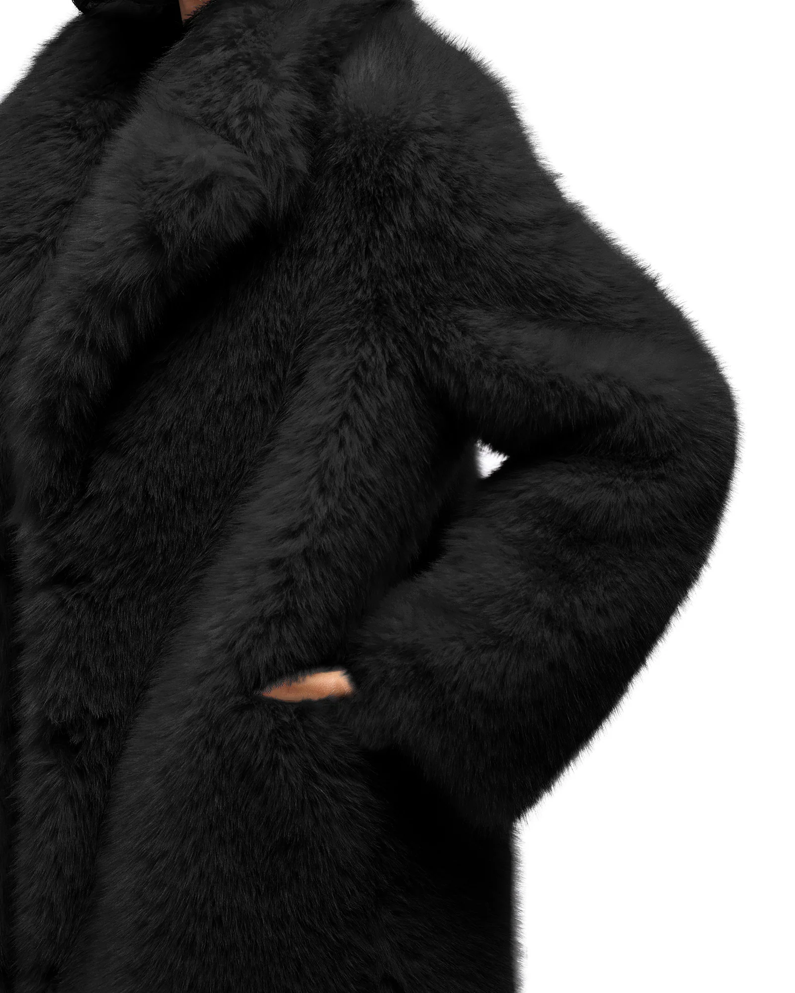 BCARDI-BLACK FAUX FUR JACKET - Image 5