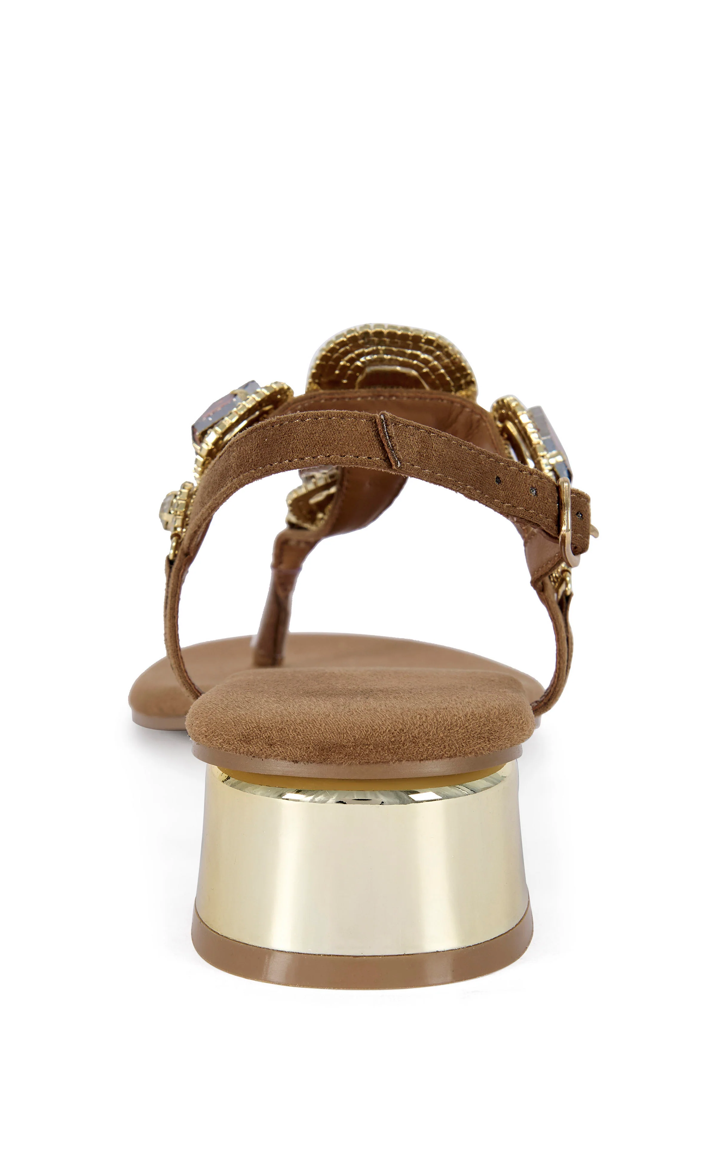 BEHITHA-BROWN BLOCK SANDAL - Image 3