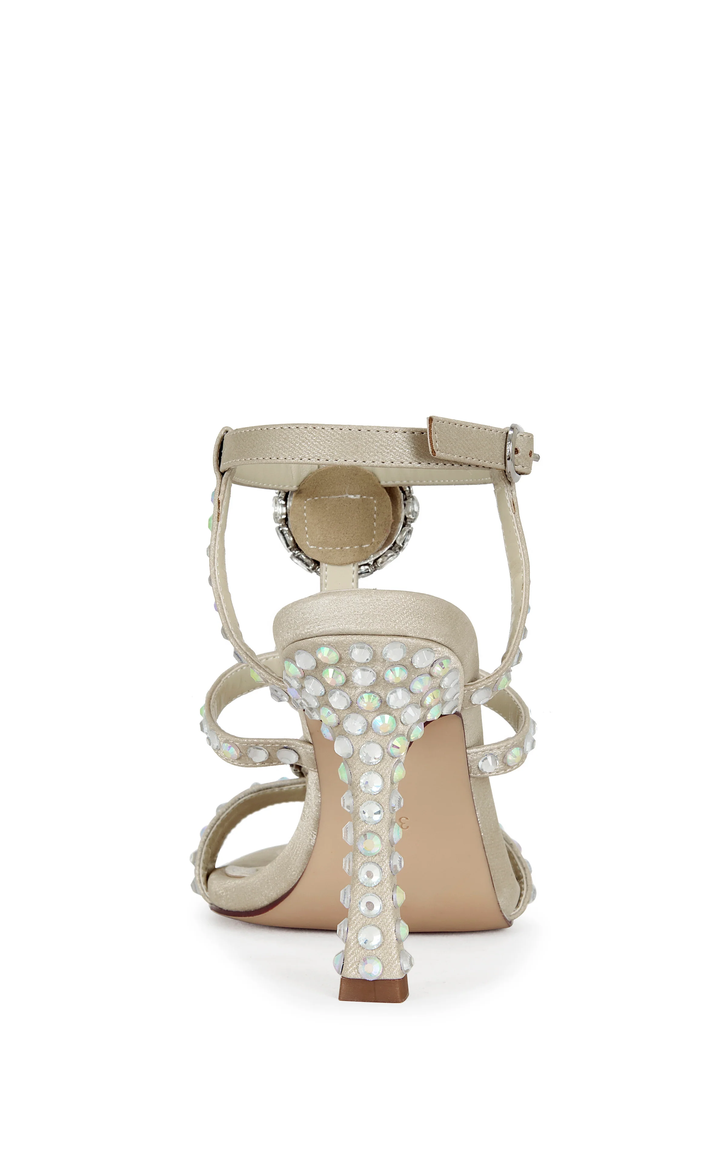 BESTELLA-CHAMPAGNE JEWELLED STILETTO SANDAL - Image 3