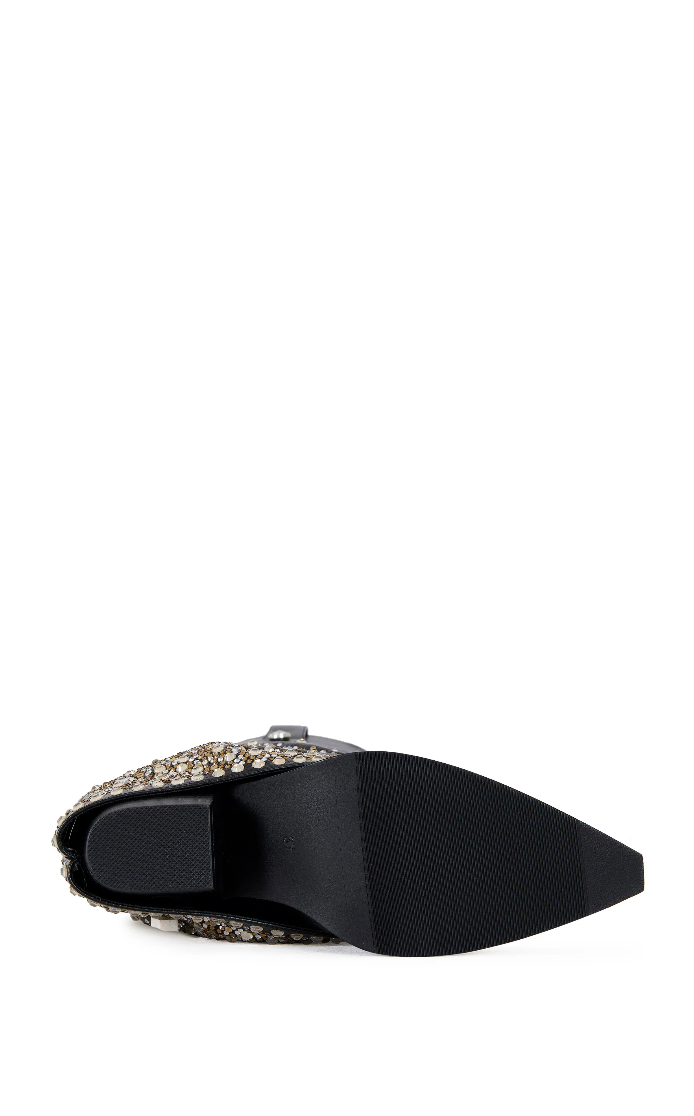 BETH-BLACK RHINESTONE FOLDOVER WESTERN BOOT - Image 4