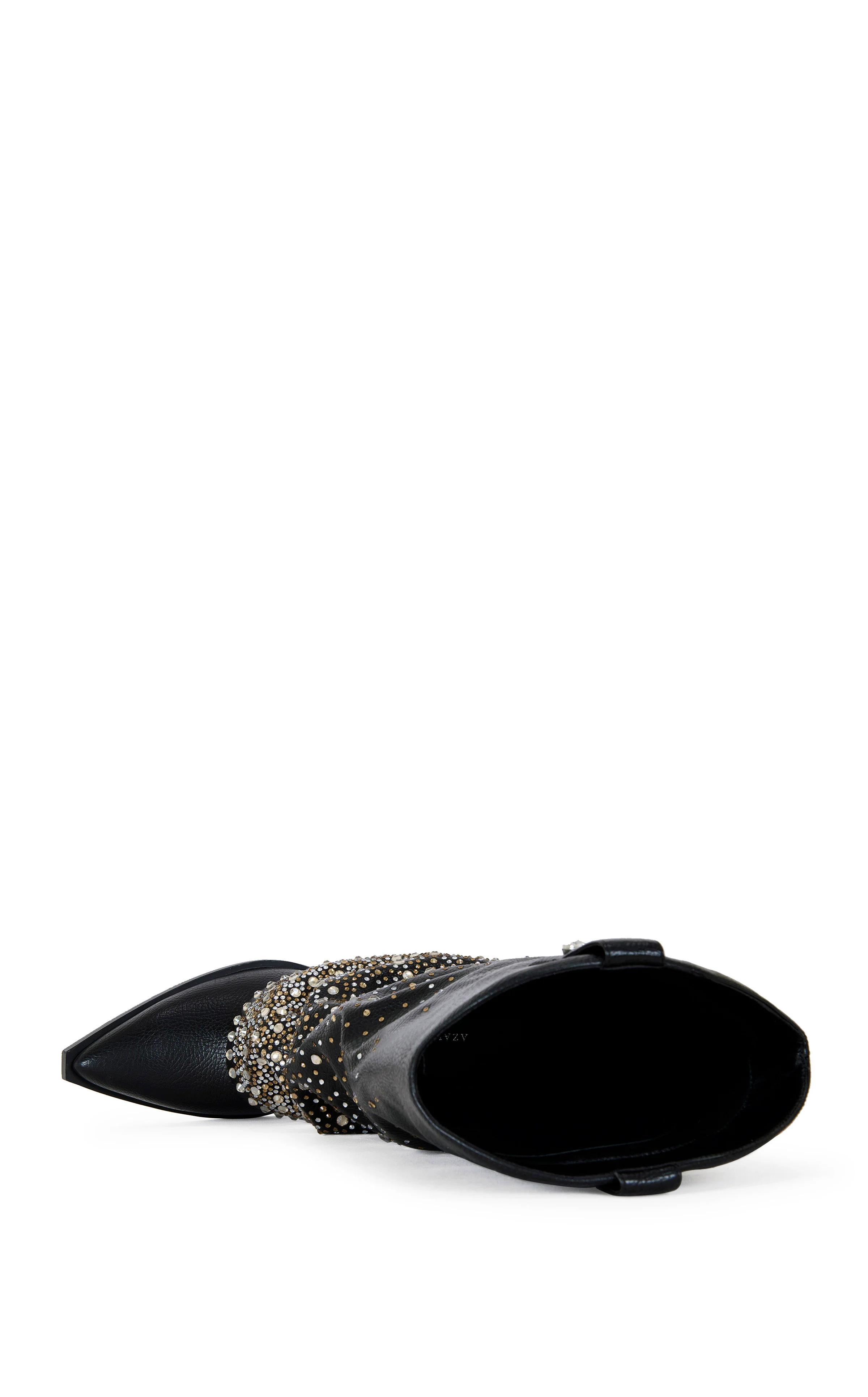 BETH-BLACK RHINESTONE FOLDOVER WESTERN BOOT - Image 5