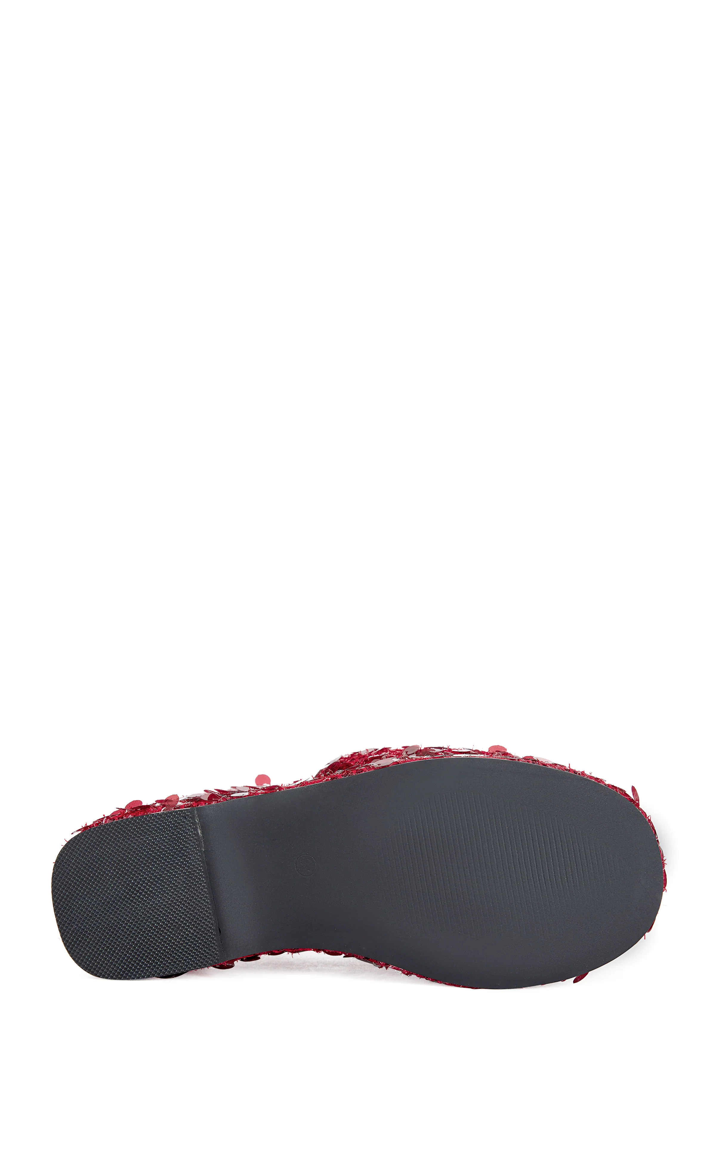 BETSEY-RED PLATFORM SEQUIN WEDGE SANDAL - Image 5