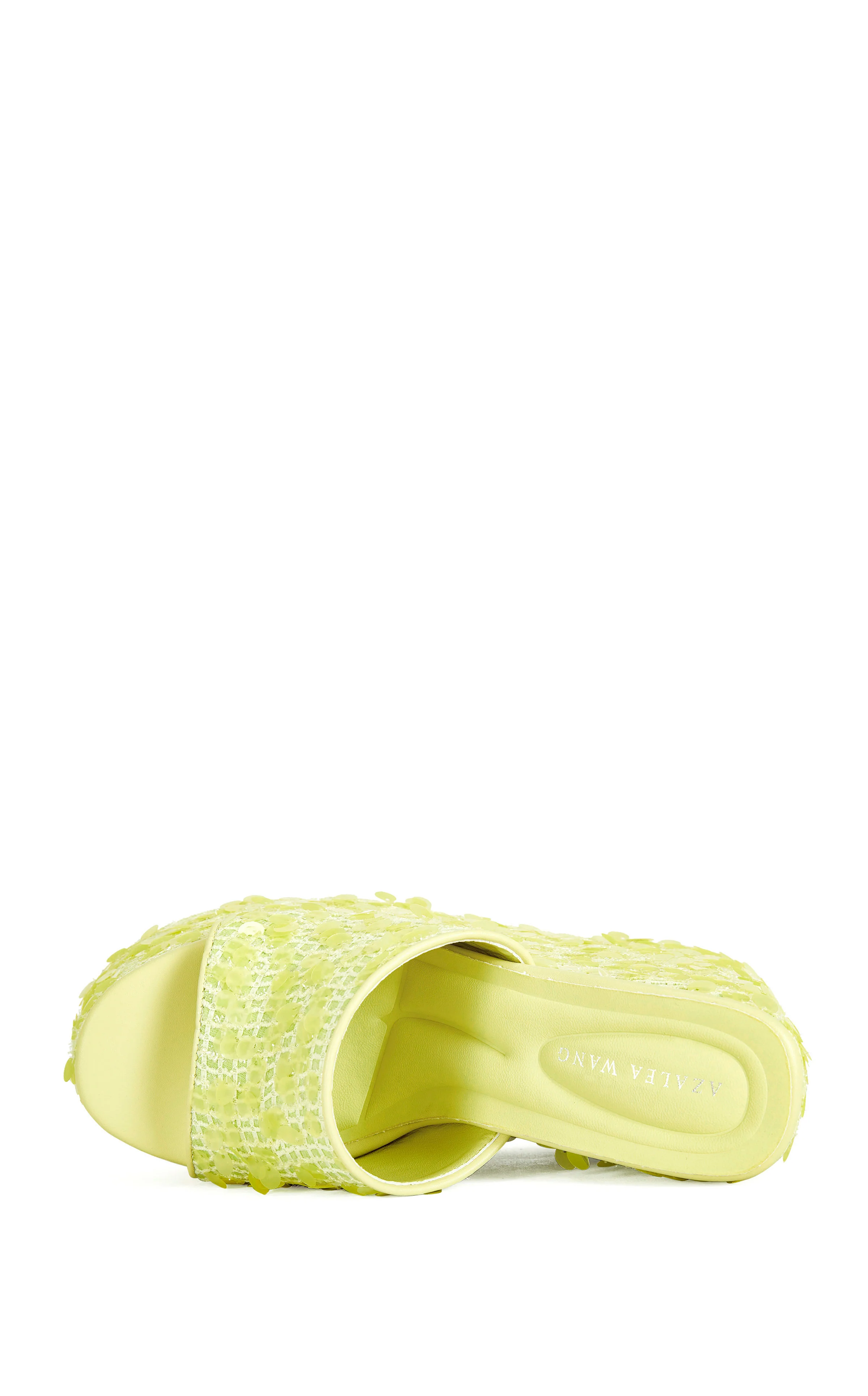 BETSEY-YELLOW PLATFORM SEQUIN WEDGE SANDAL - Image 4