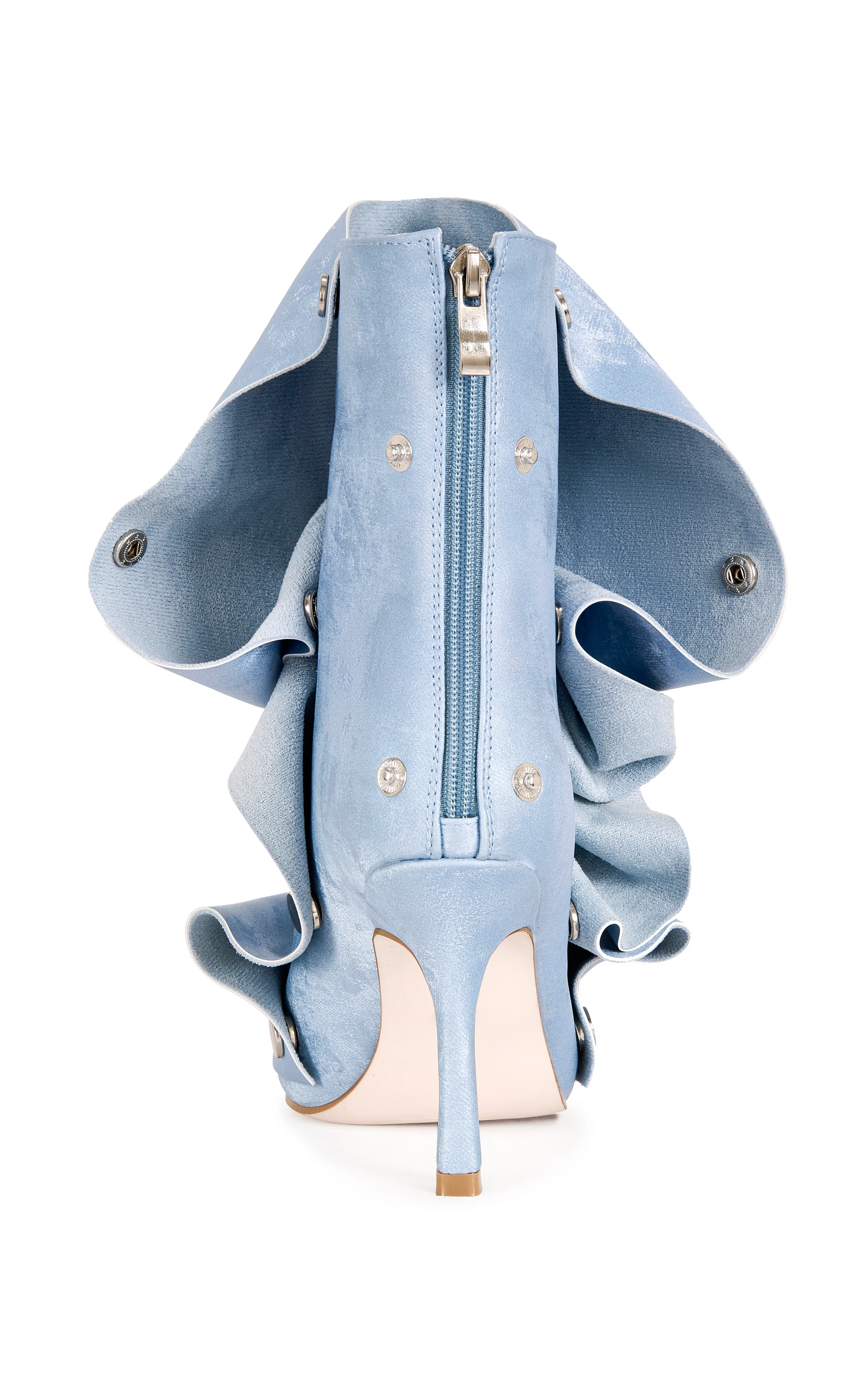 BIRDSONG-DENIM LIQUID LUXE PEEP TOE STILETTO BOOTIE - Image 4
