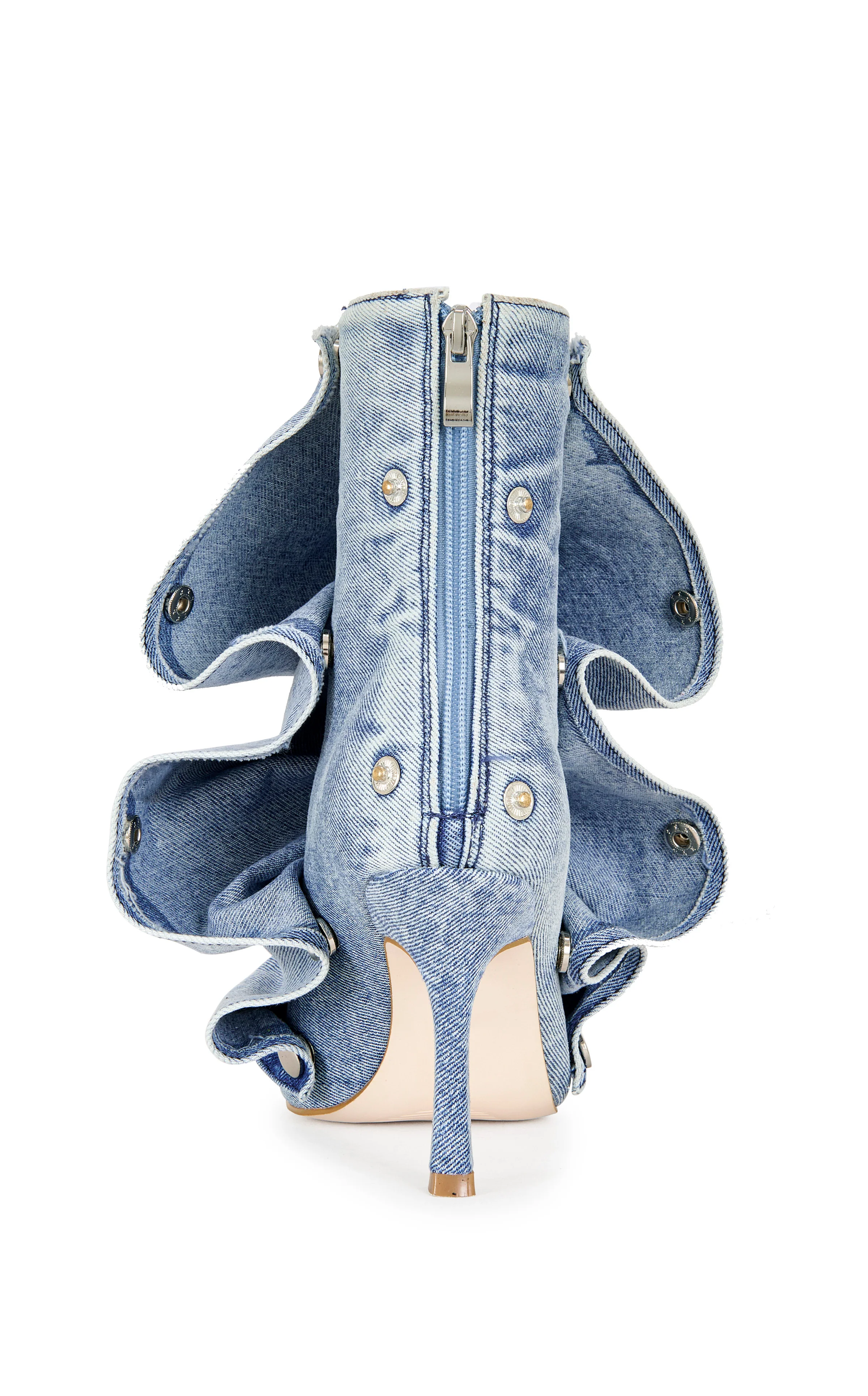 BIRDSONG-LTDENIM PEEP TOE STILETTO BOOTIE - Image 3