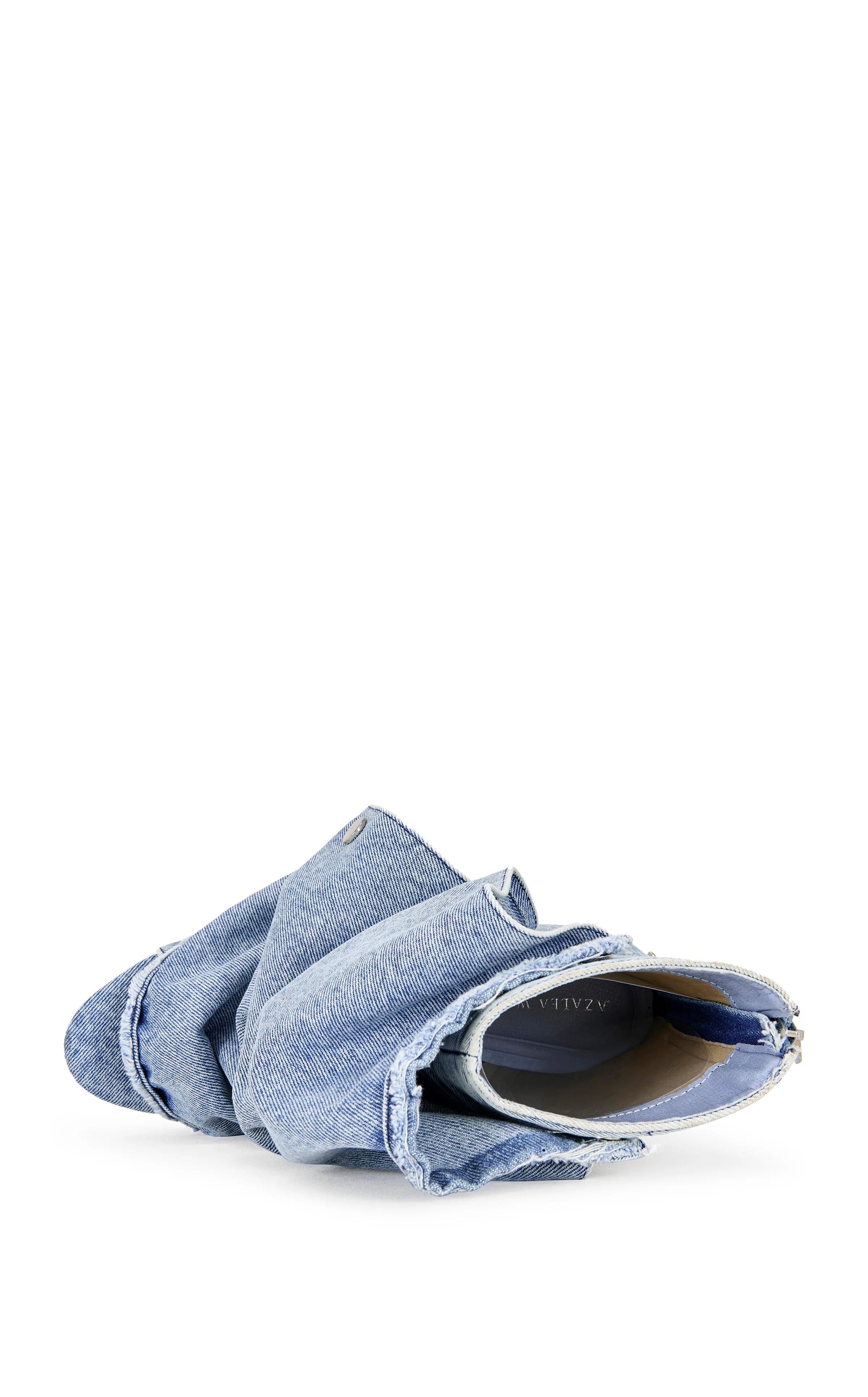 BIRDSONG-LTDENIM PEEP TOE STILETTO BOOTIE - Image 5