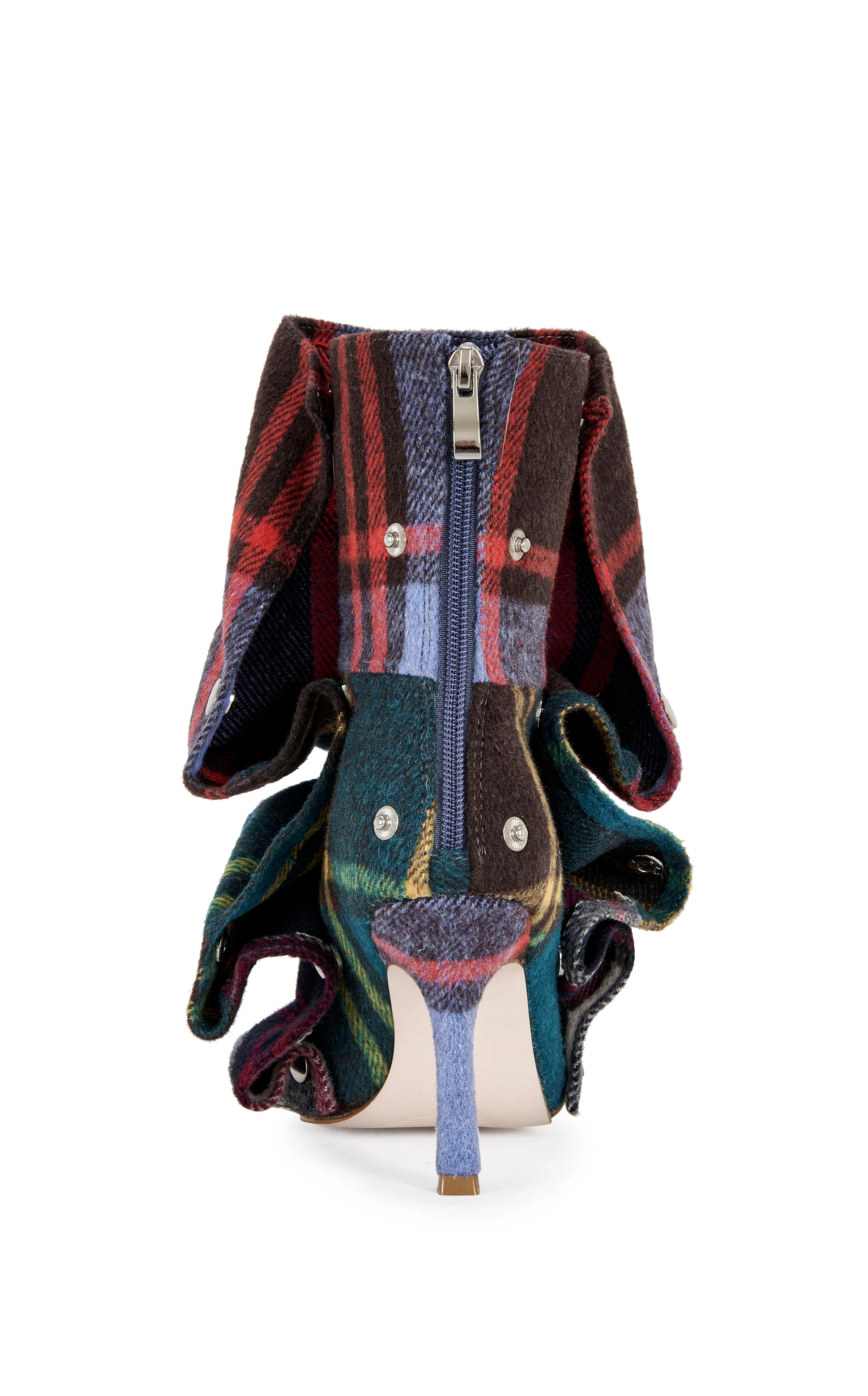 BIRDSONG-PLAIDMULTI PEEP TOE STILETTO BOOTIE - Image 3