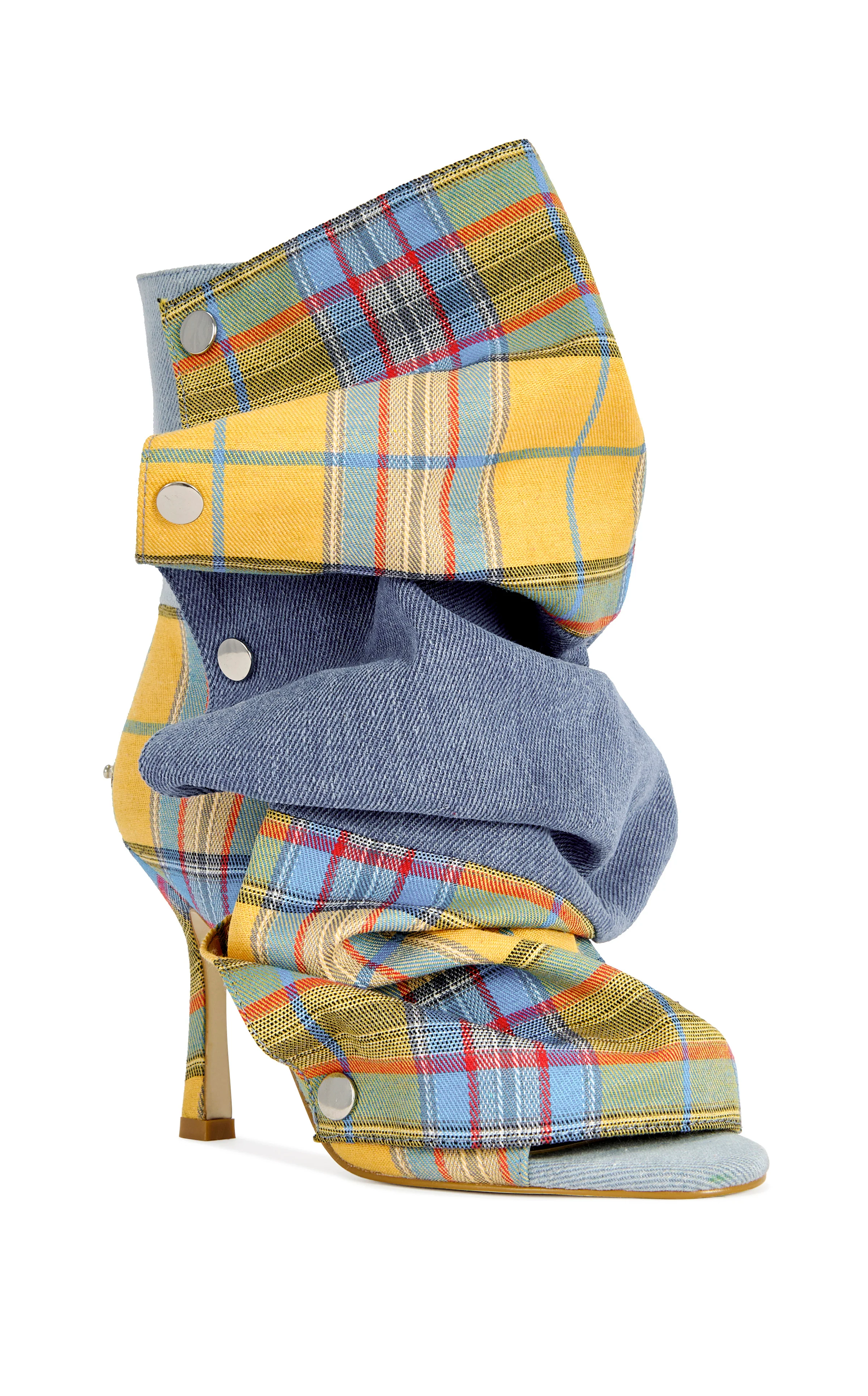 BIRDSONG-YELLOWPLAID STILETTO BOOTIE - Image 2