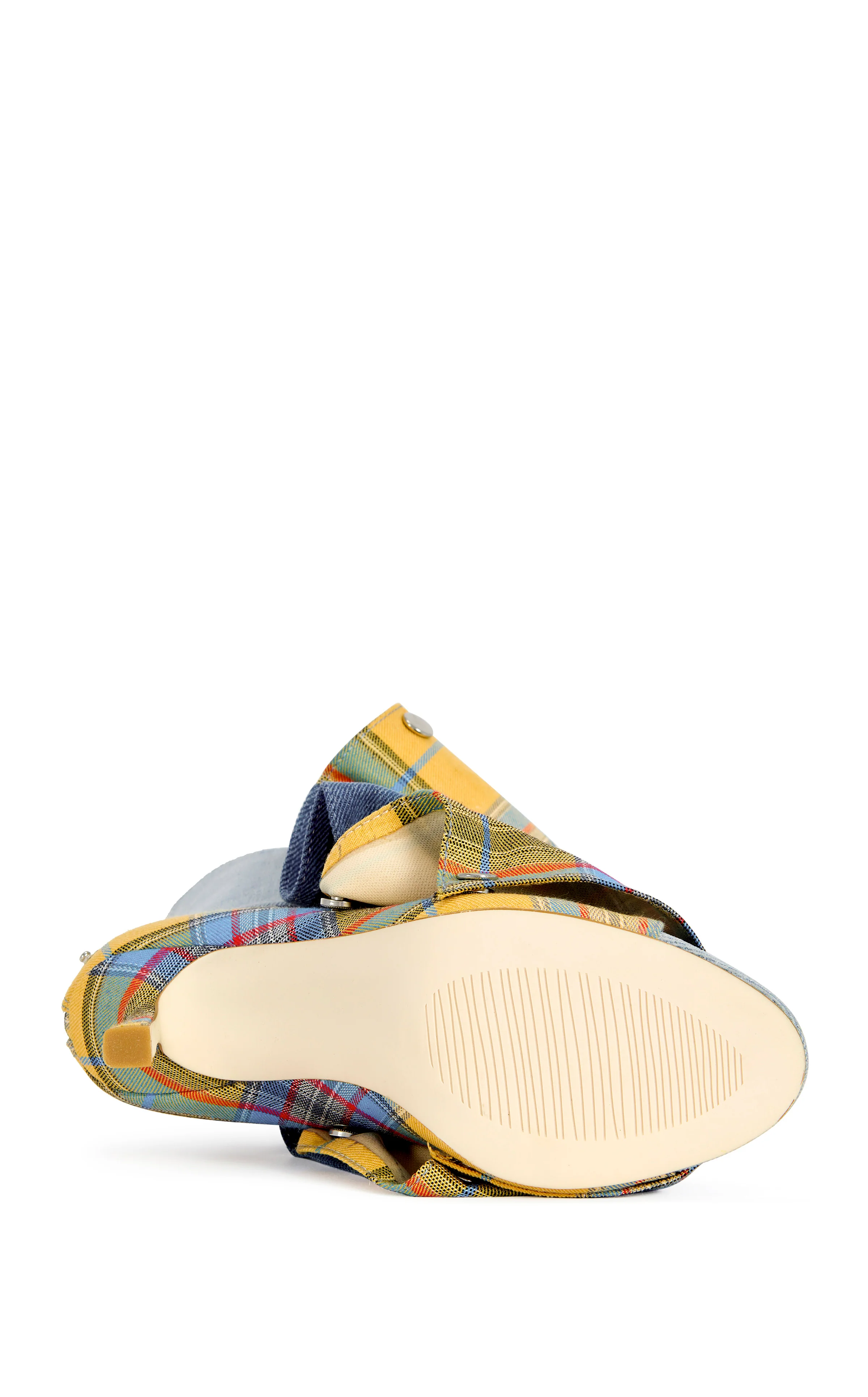 BIRDSONG-YELLOWPLAID STILETTO BOOTIE - Image 5