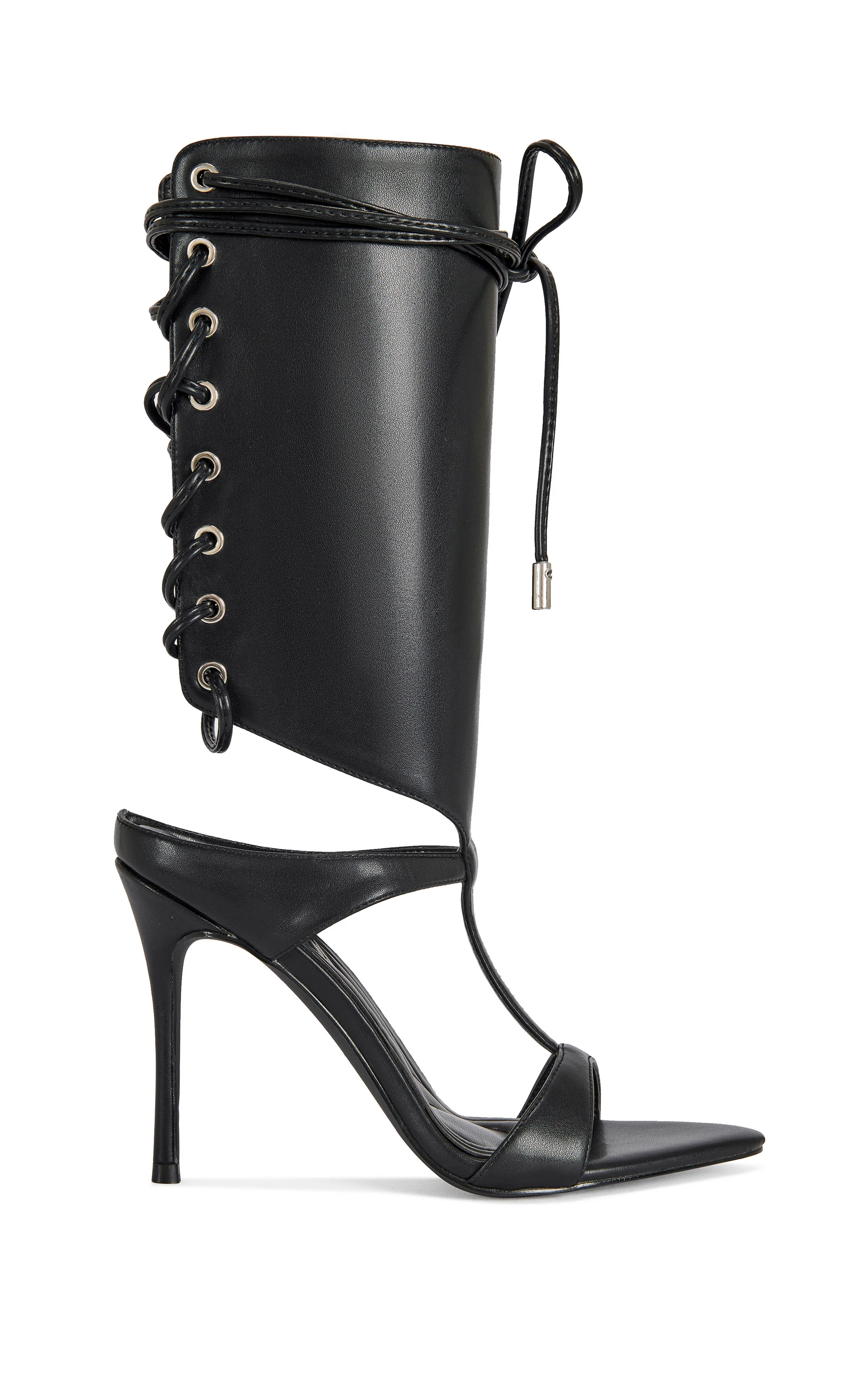 BOHDI-BLACK LACE-UP STILETTO SANDAL