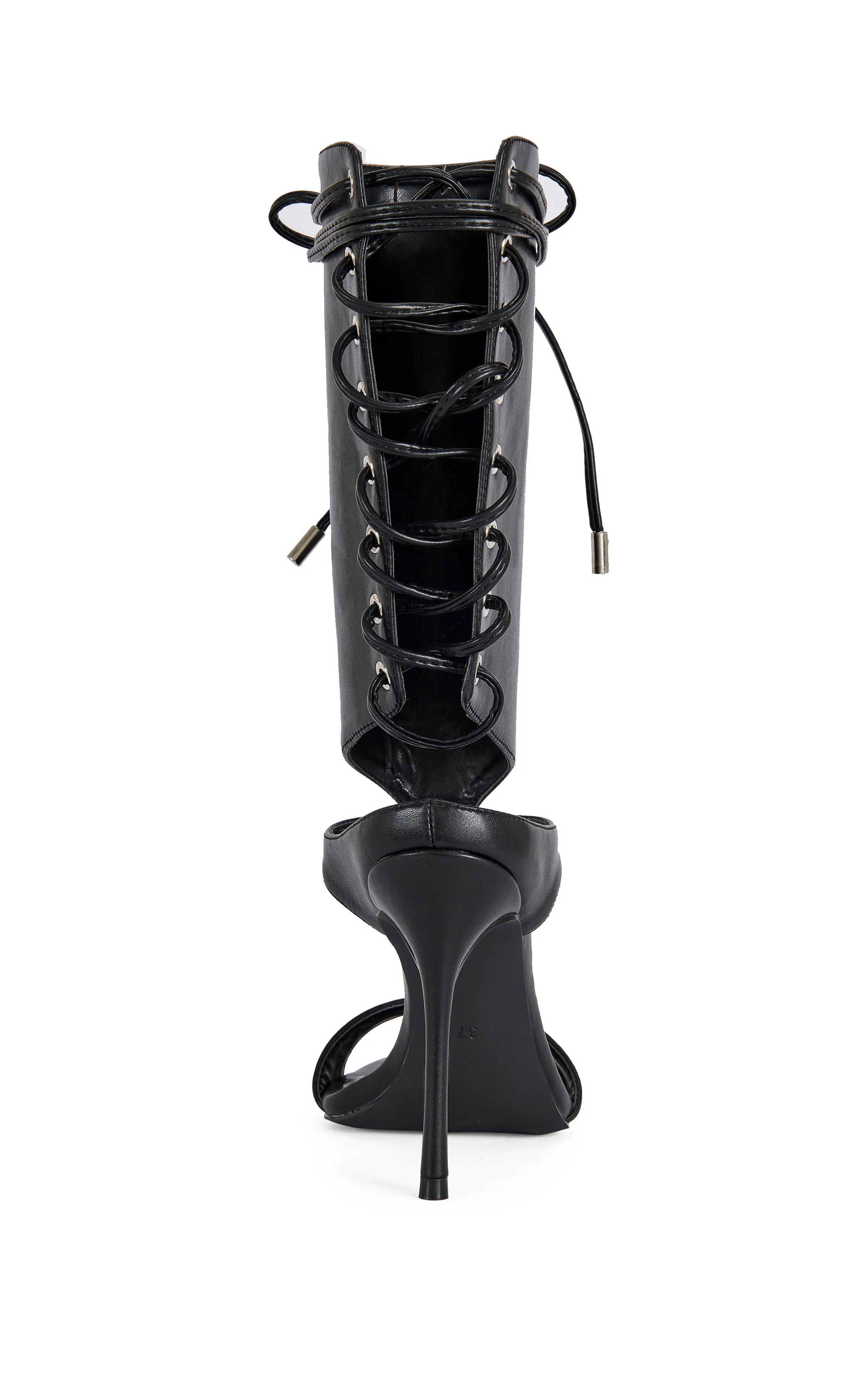 BOHDI-BLACK LACE-UP STILETTO SANDAL - Image 3