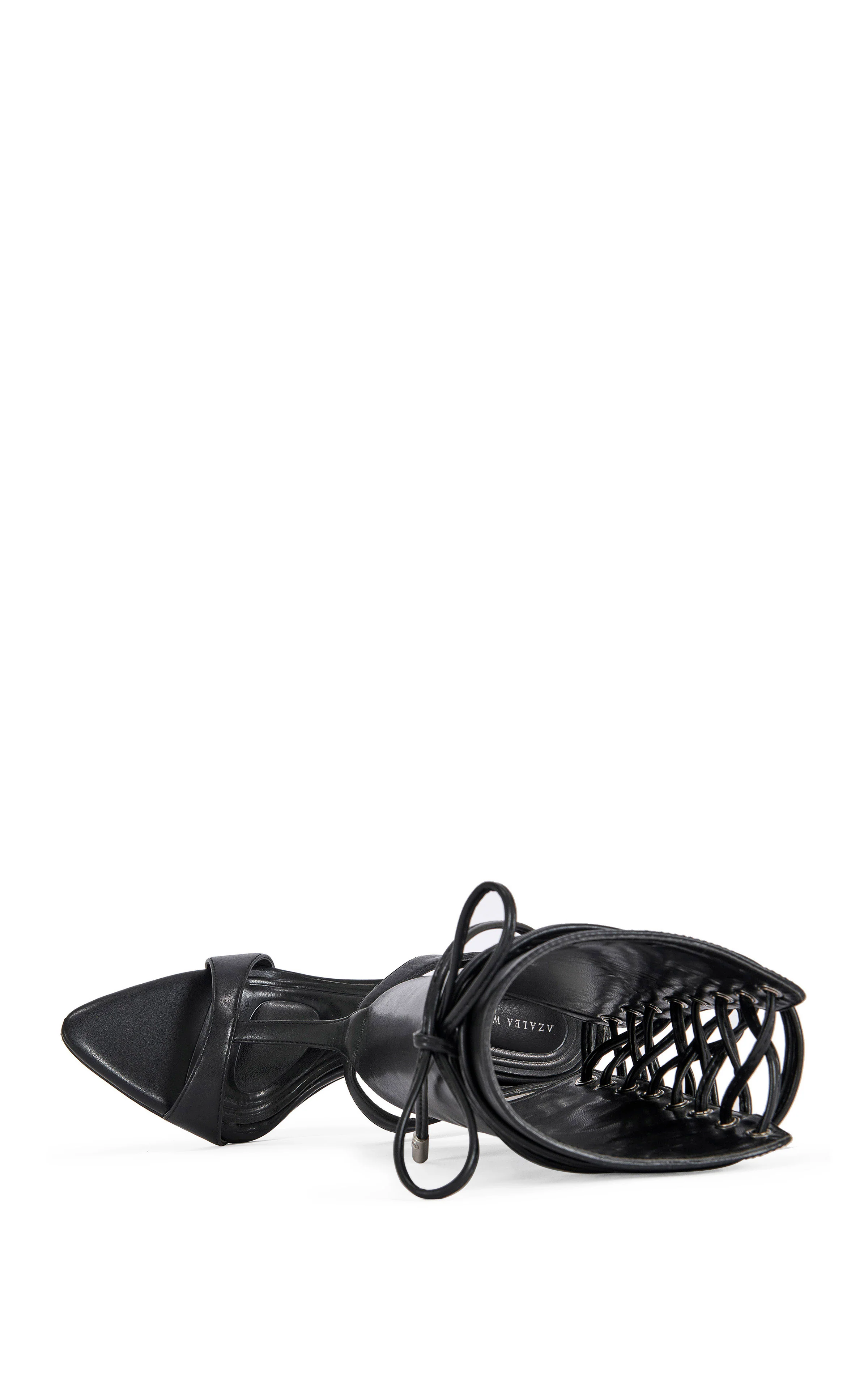 BOHDI-BLACK LACE-UP STILETTO SANDAL - Image 4