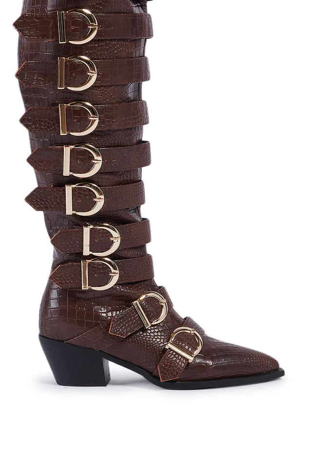 BRAULIA-BROWNCROC OVER THE KNEE WESTERN BOOT - Image 4