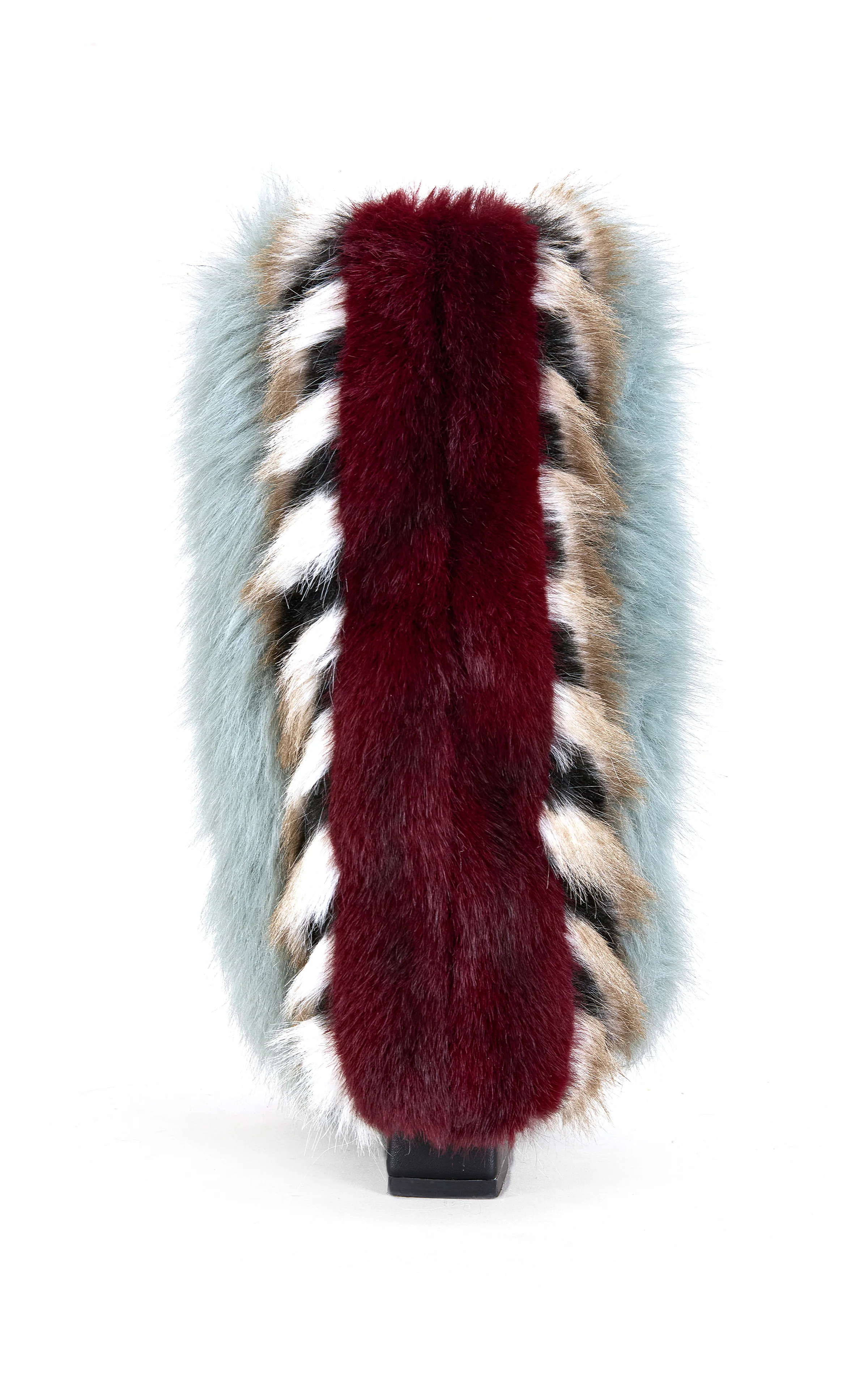 BRIASH-BLUEMULTI FAUX FUR WEDGE BOOTIE - Image 3