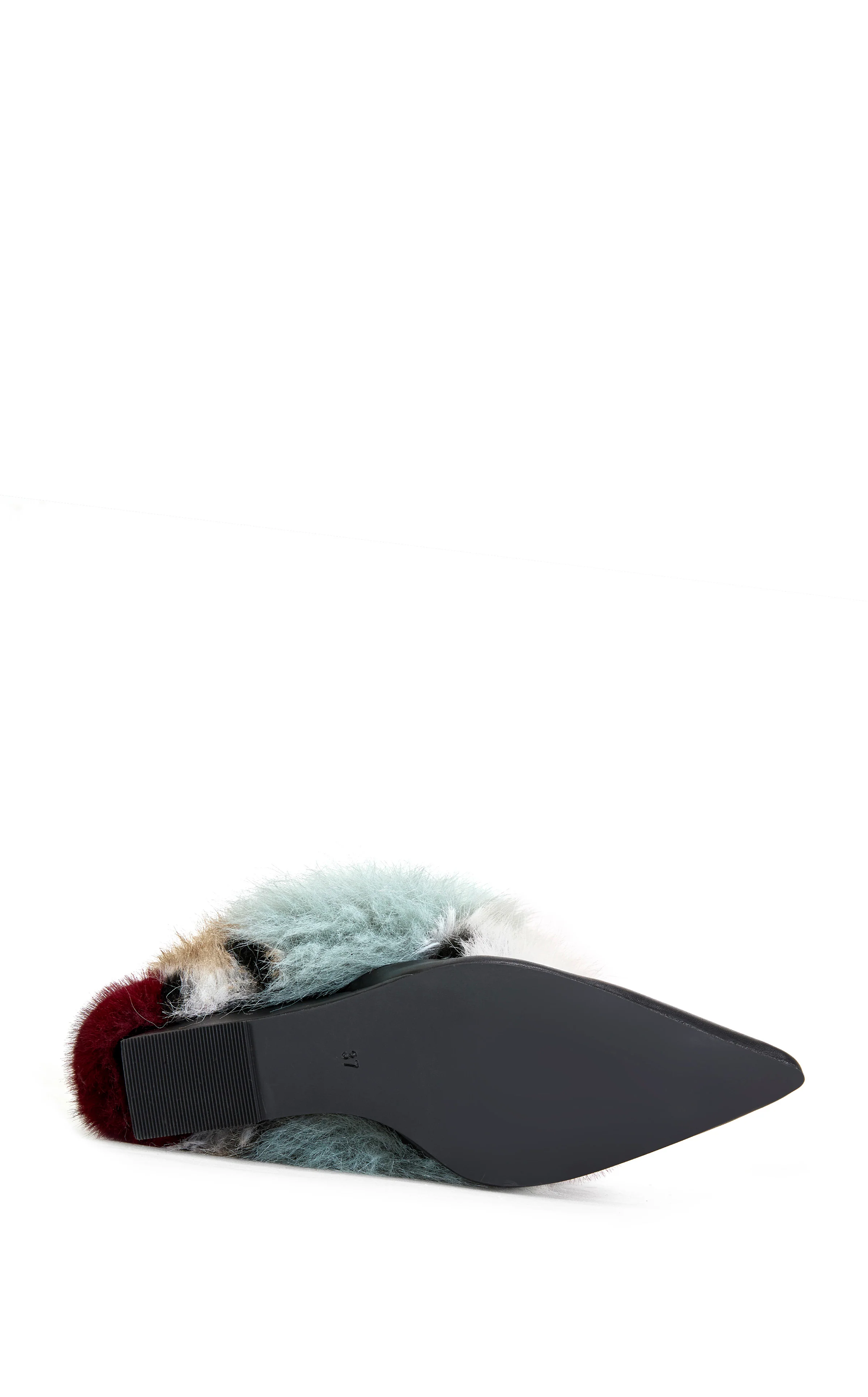 BRIASH-BLUEMULTI FAUX FUR WEDGE BOOTIE - Image 4
