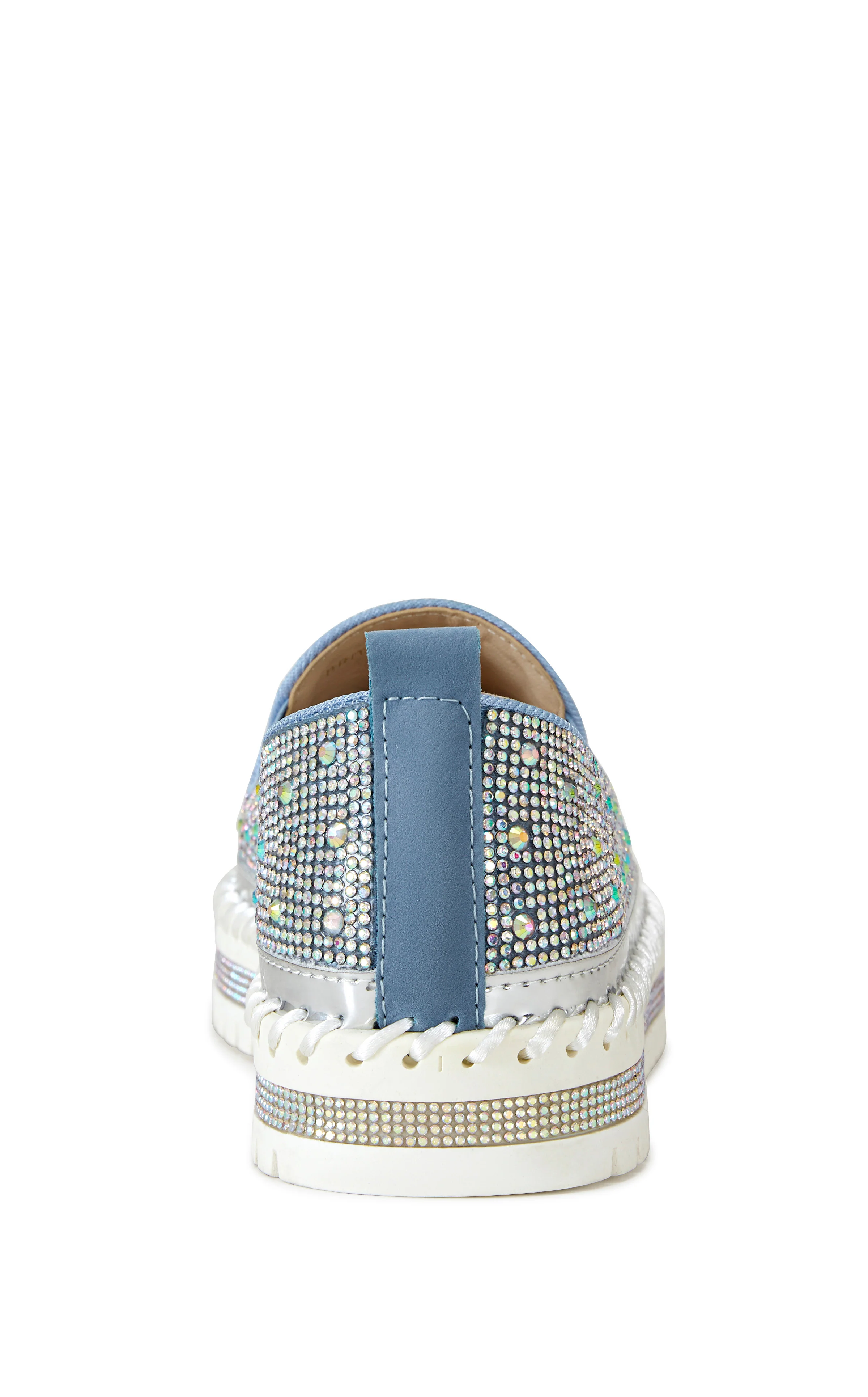 BRITTANY-DENIM RHINESTONE SLIP ON SNEAKER - Image 3