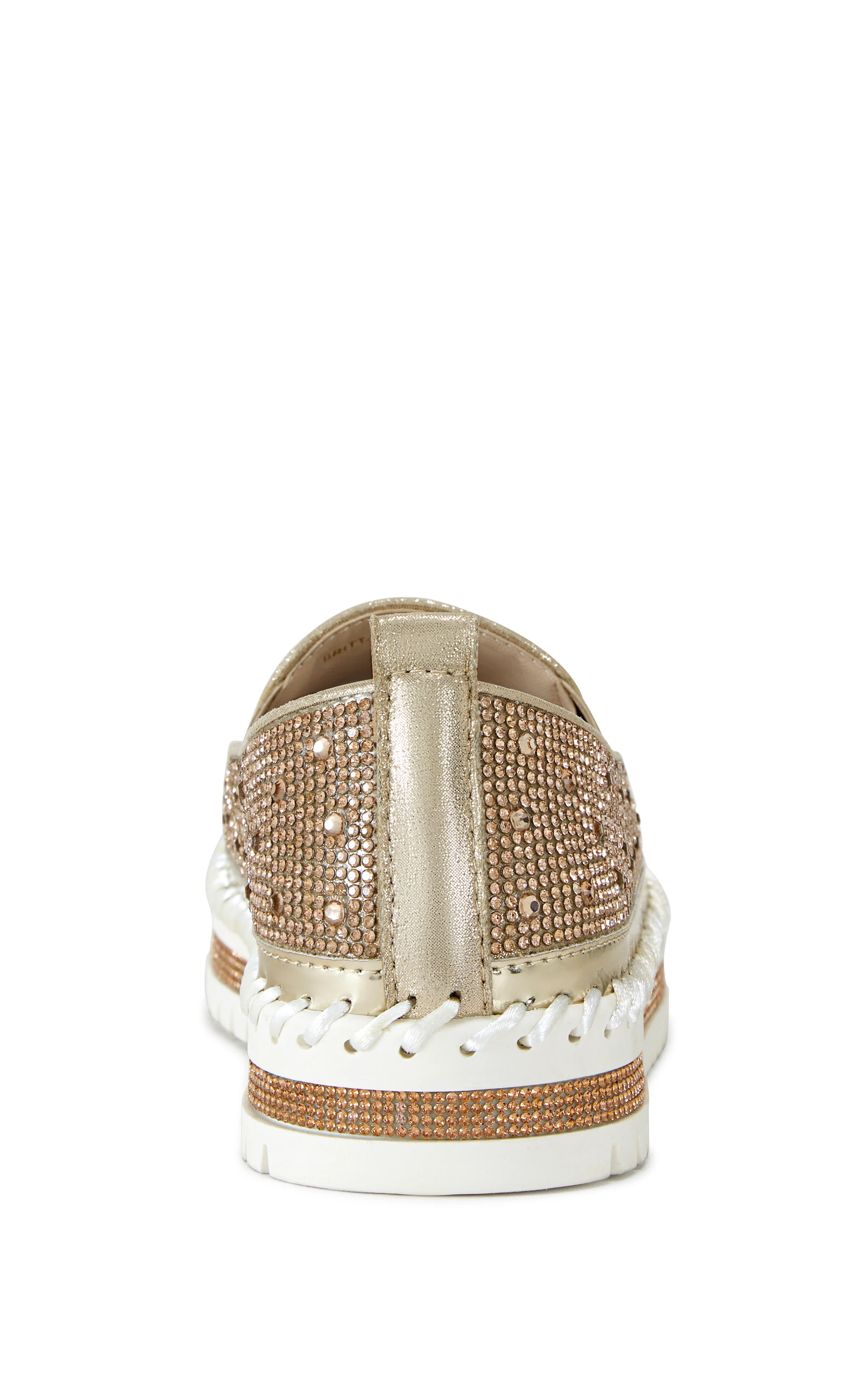 BRITTANY-ROSEGOLD RHINESTONE SLIP ON SNEAKER - Image 3
