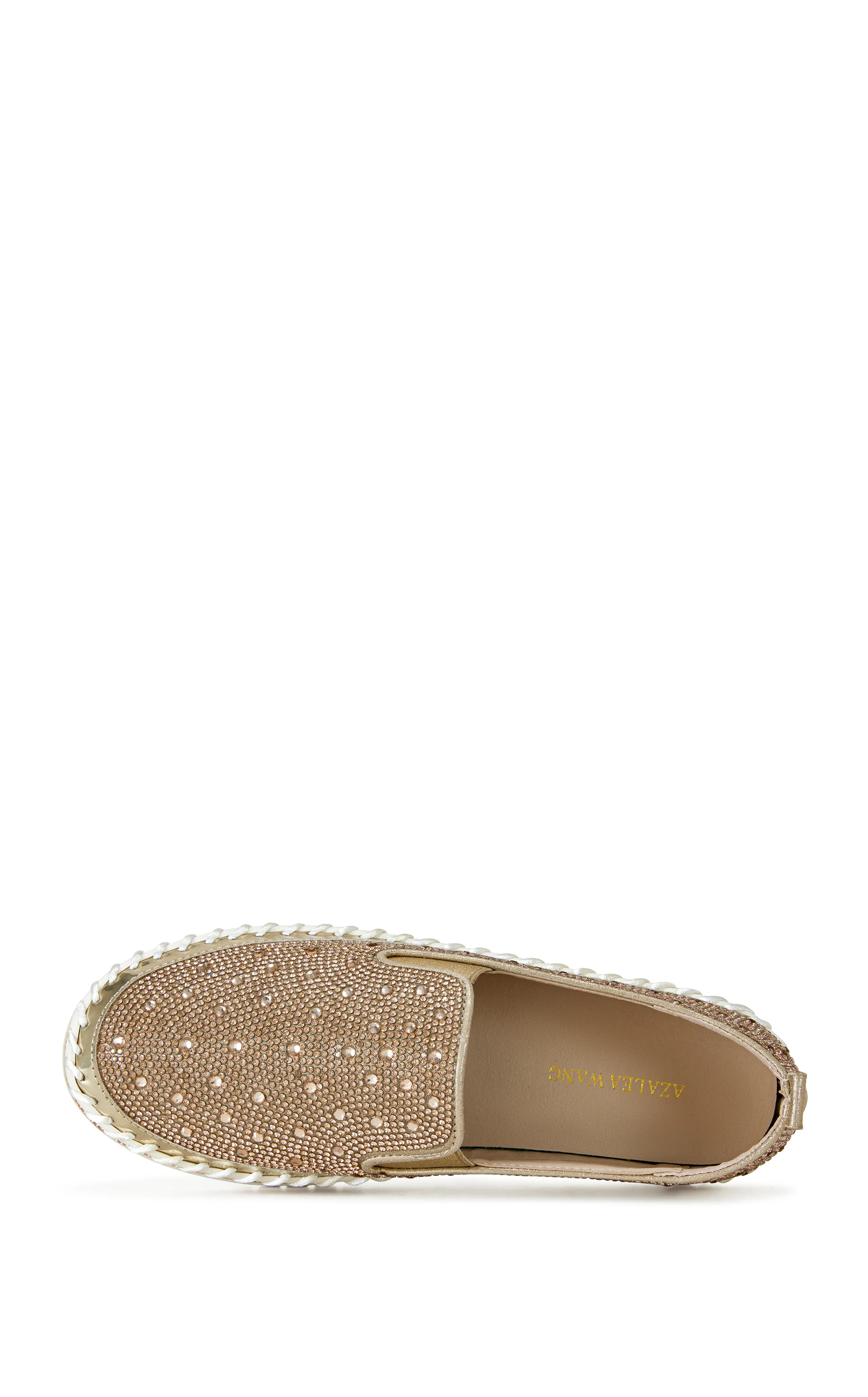 BRITTANY-ROSEGOLD RHINESTONE SLIP ON SNEAKER - Image 5
