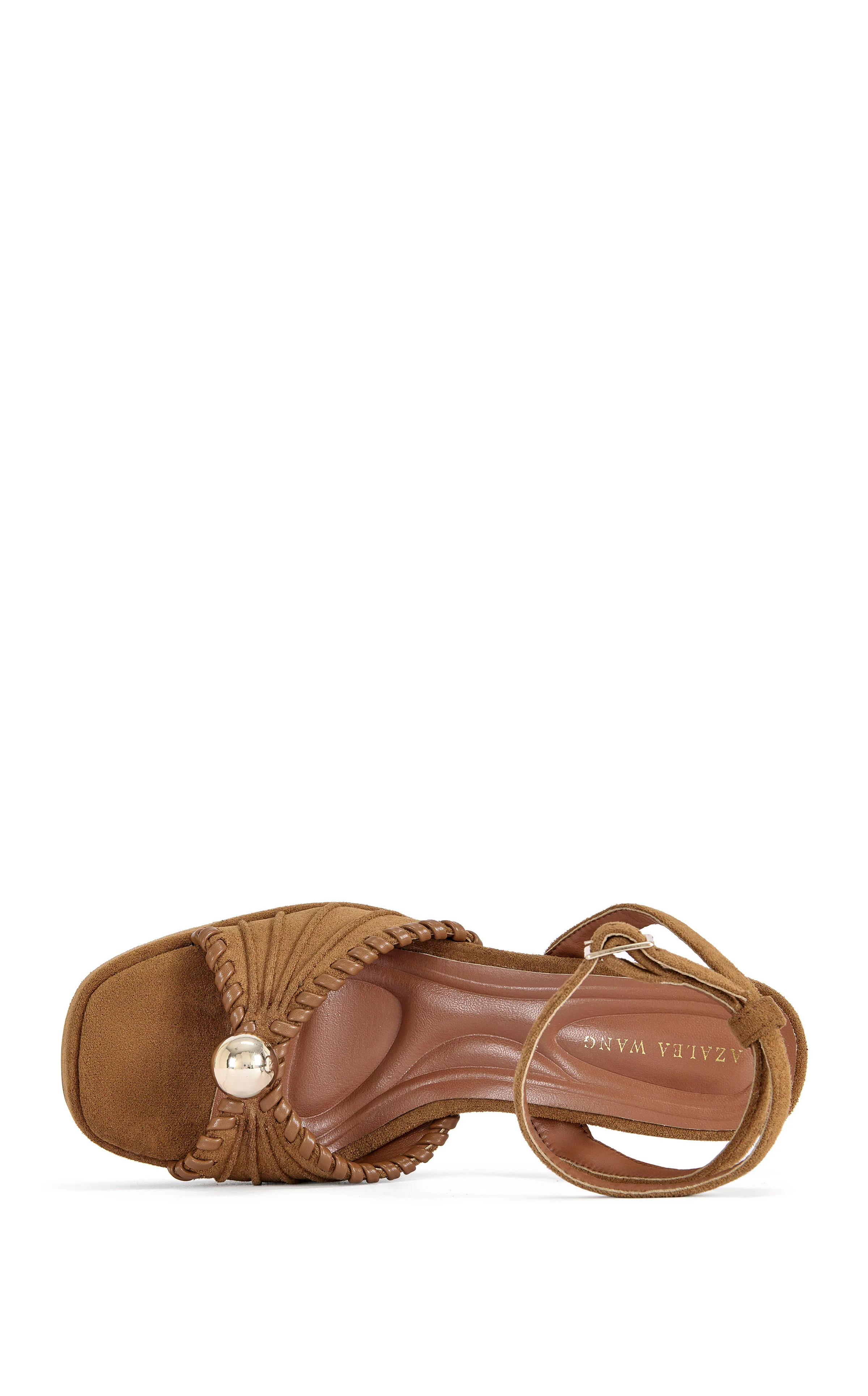 CAEL-BROWN BLOCK SANDAL - Image 4
