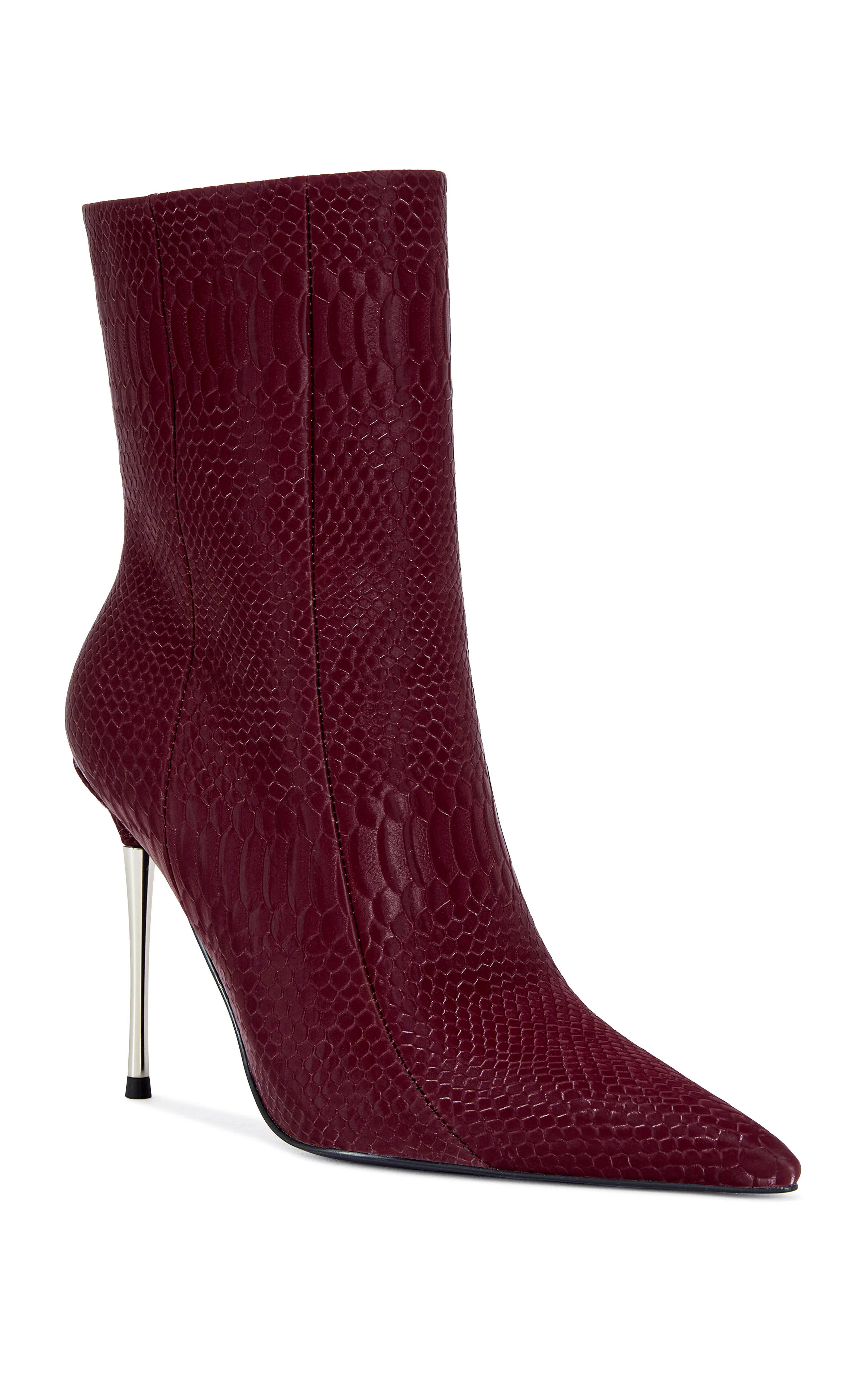 CALEAN-BURGUNDY STILETTO BOOTIE - Image 2