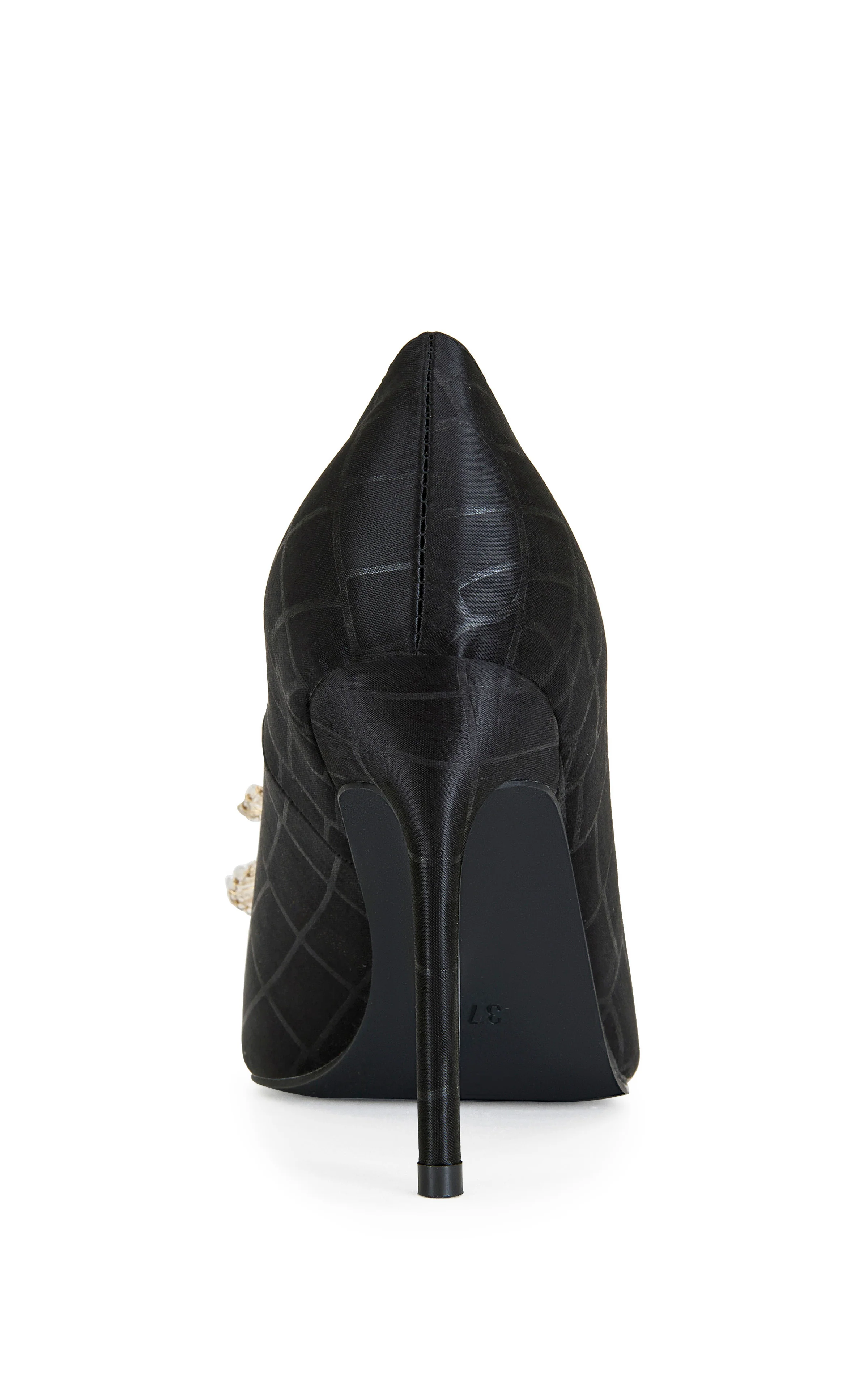 CARMENZA-BLACK FLORAL STILETTO PUMP - Image 3