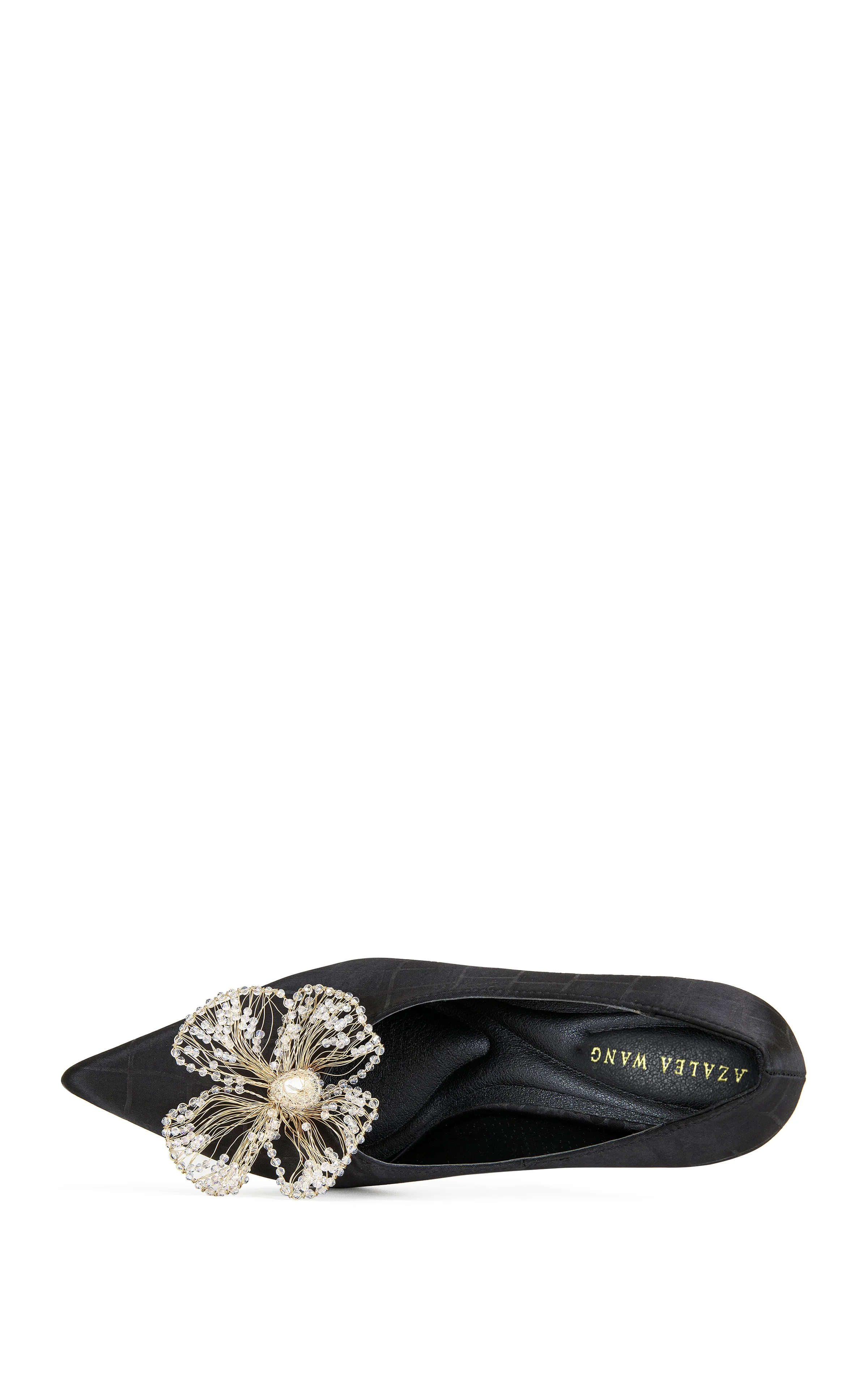 CARMENZA-BLACK FLORAL STILETTO PUMP - Image 4
