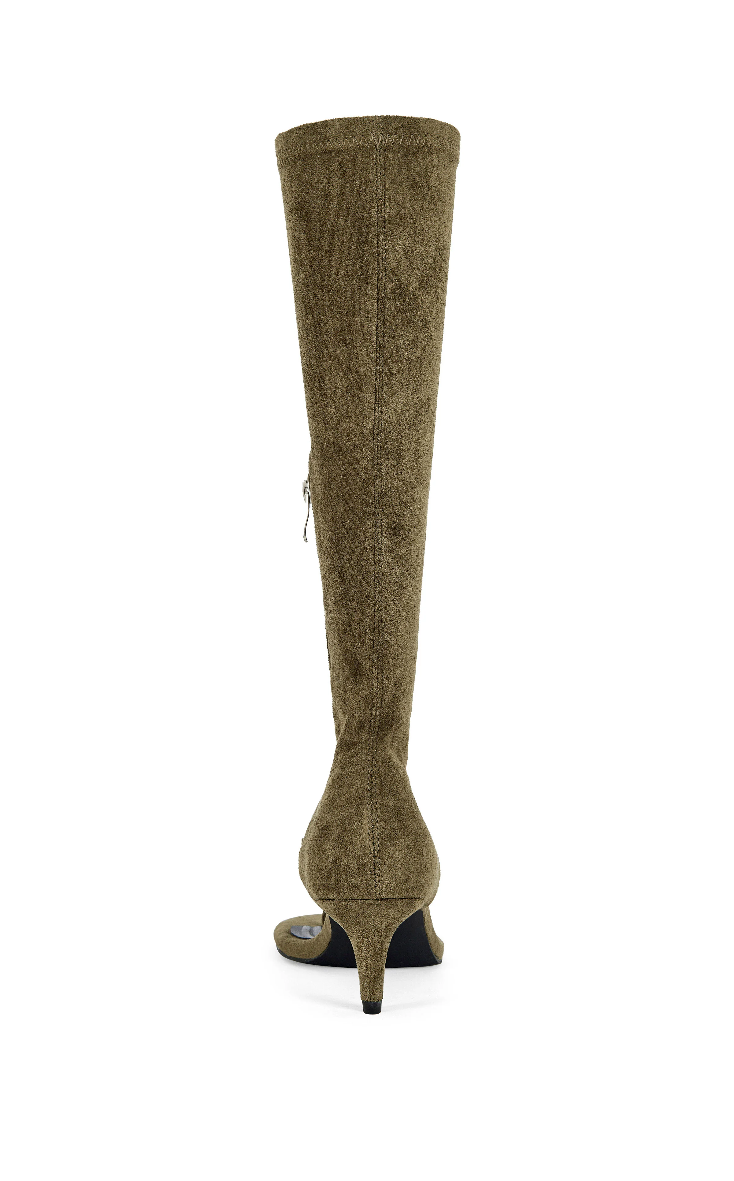 CECILE-OLIVE STILETTO SANDAL BOOT - Image 4