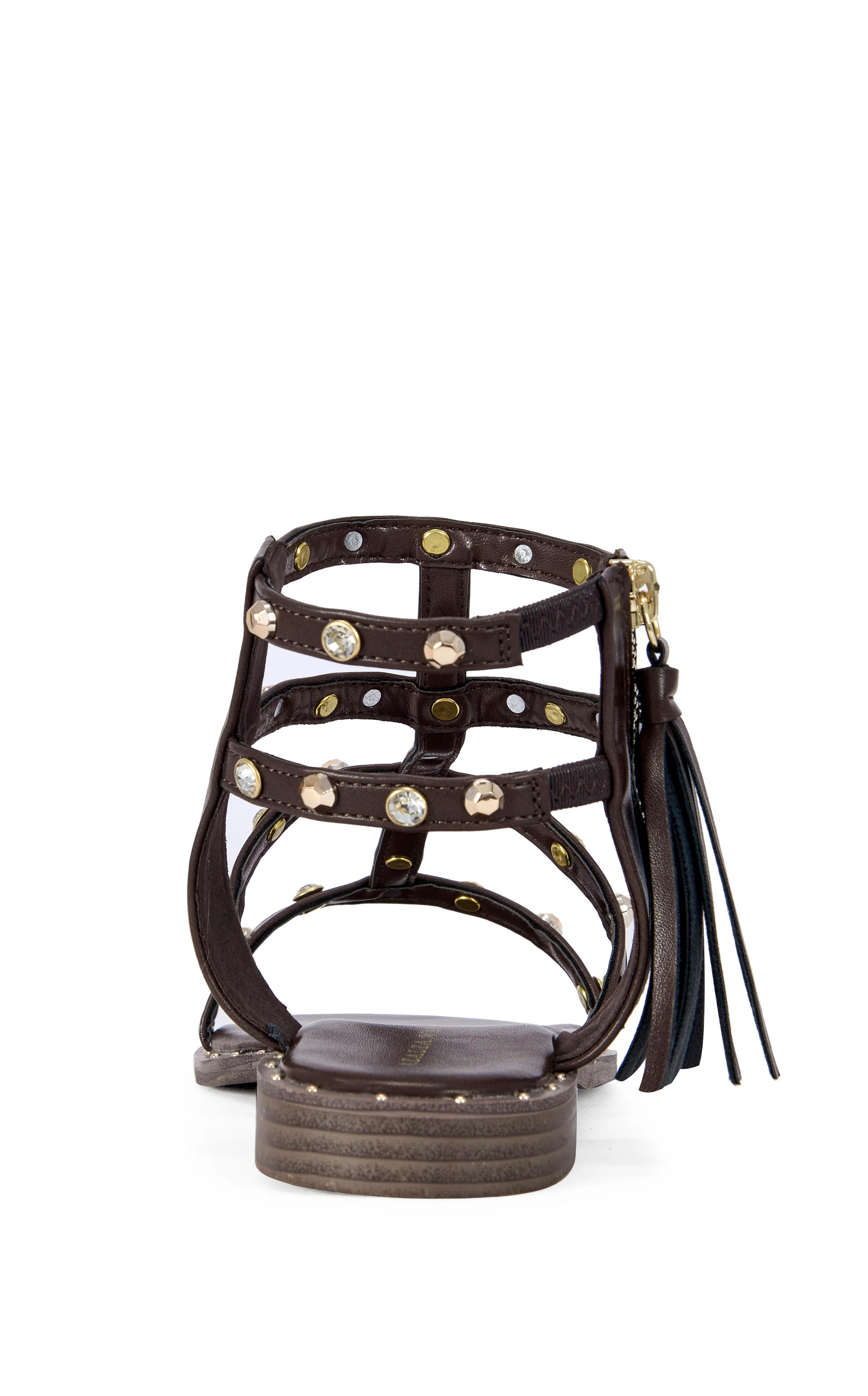 CHALICE-CHOCOLATE GLADIATOR FLAT SANDAL - Image 3