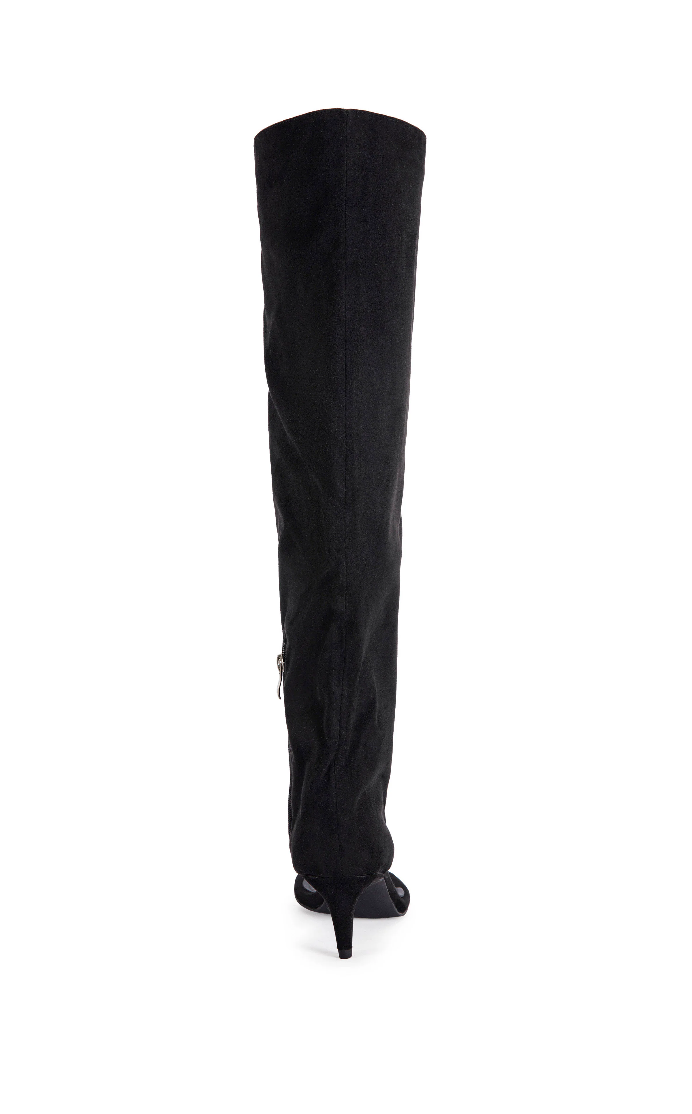 CHANDI-BLACK SLOUCHY STILETTO SANDAL BOOT - Image 4