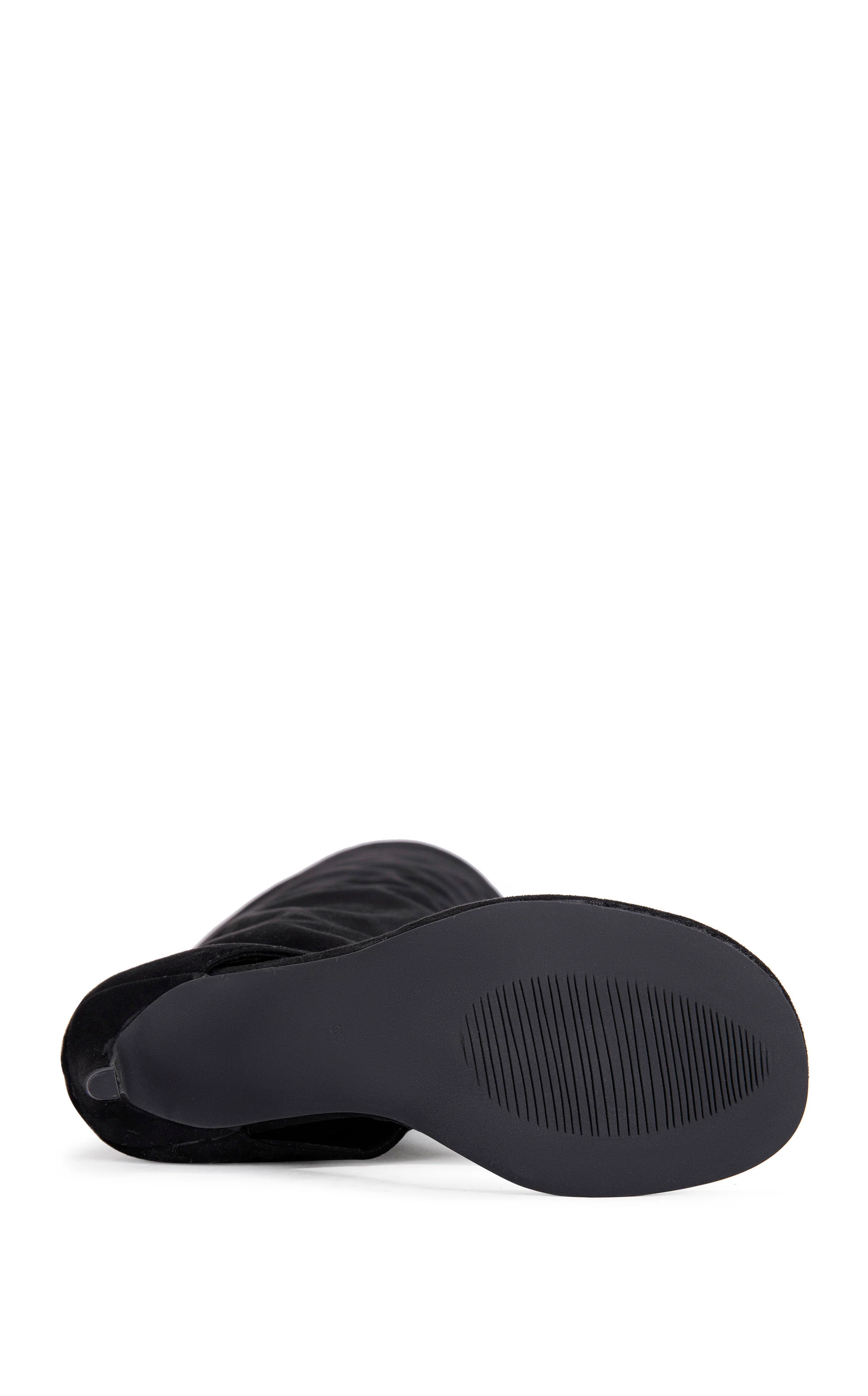 CHANDI-BLACK SLOUCHY STILETTO SANDAL BOOT - Image 6