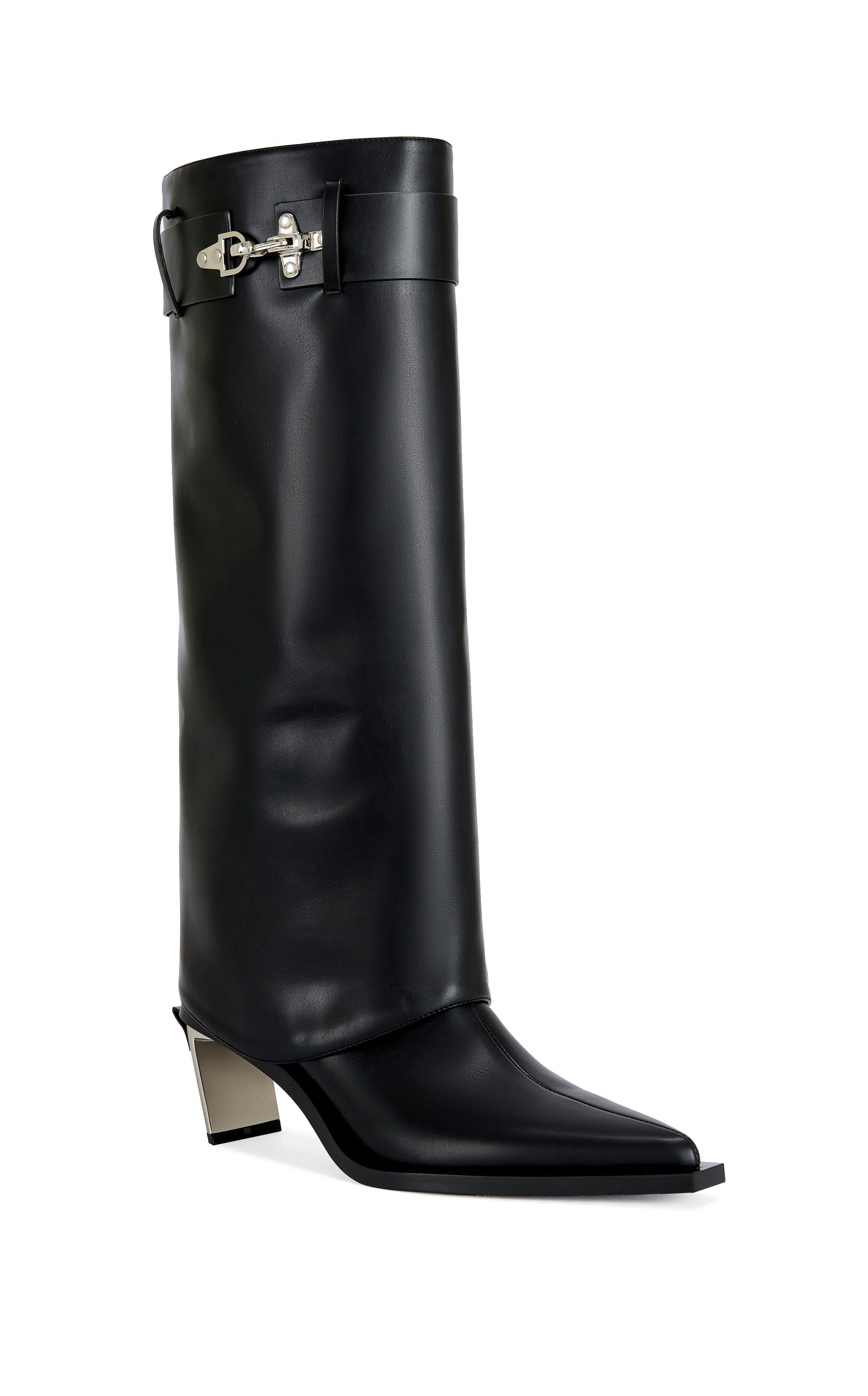 CHRONO-BLACK METAL HEELED BOOT - Image 2