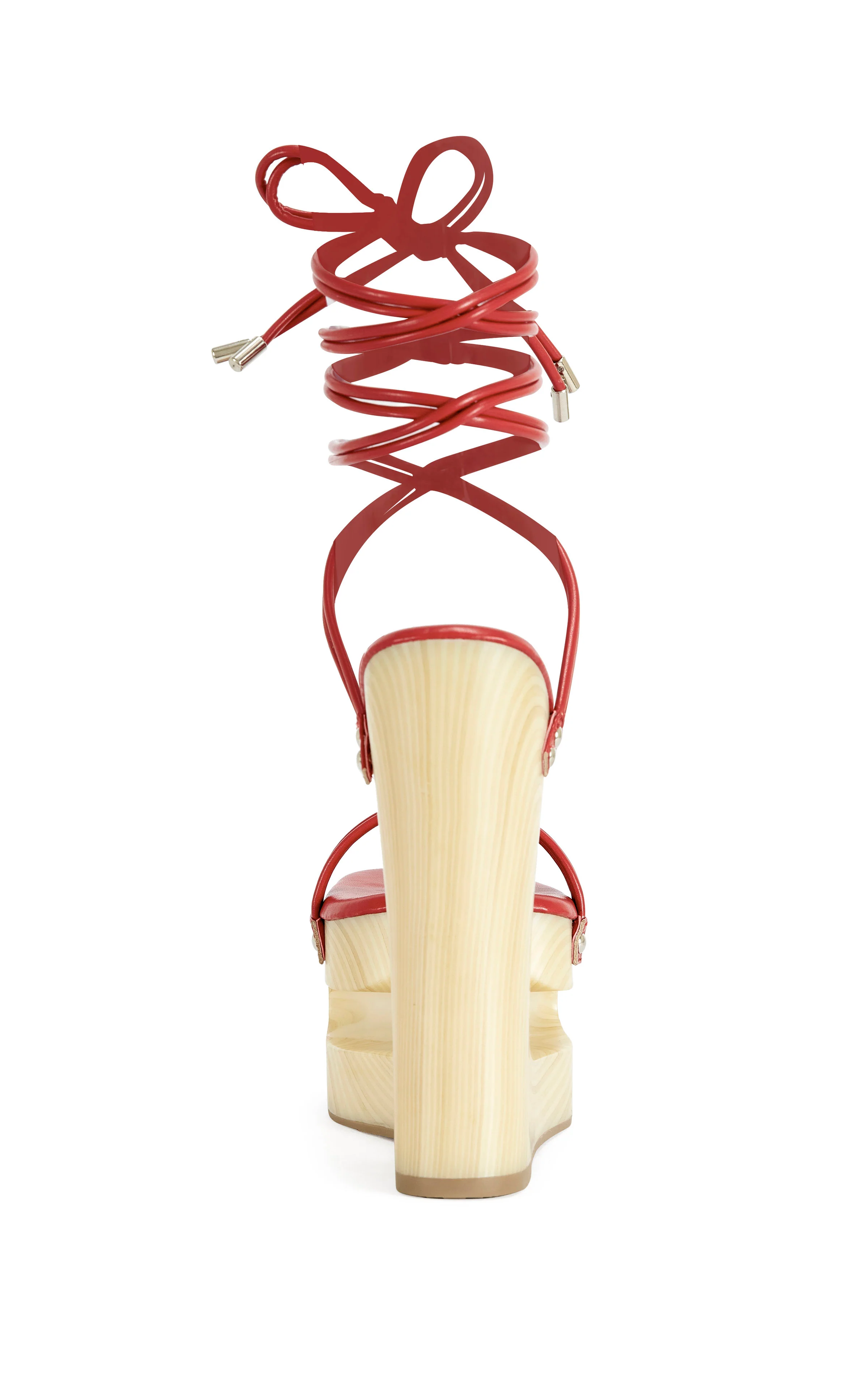 CIPRIANO-RED WEDGE SANDAL - Image 3
